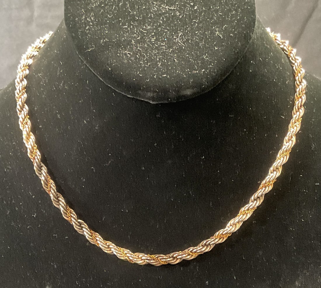 Tiffany & Co 18k Gold & Sterling Silver Necklace (1 of 7)