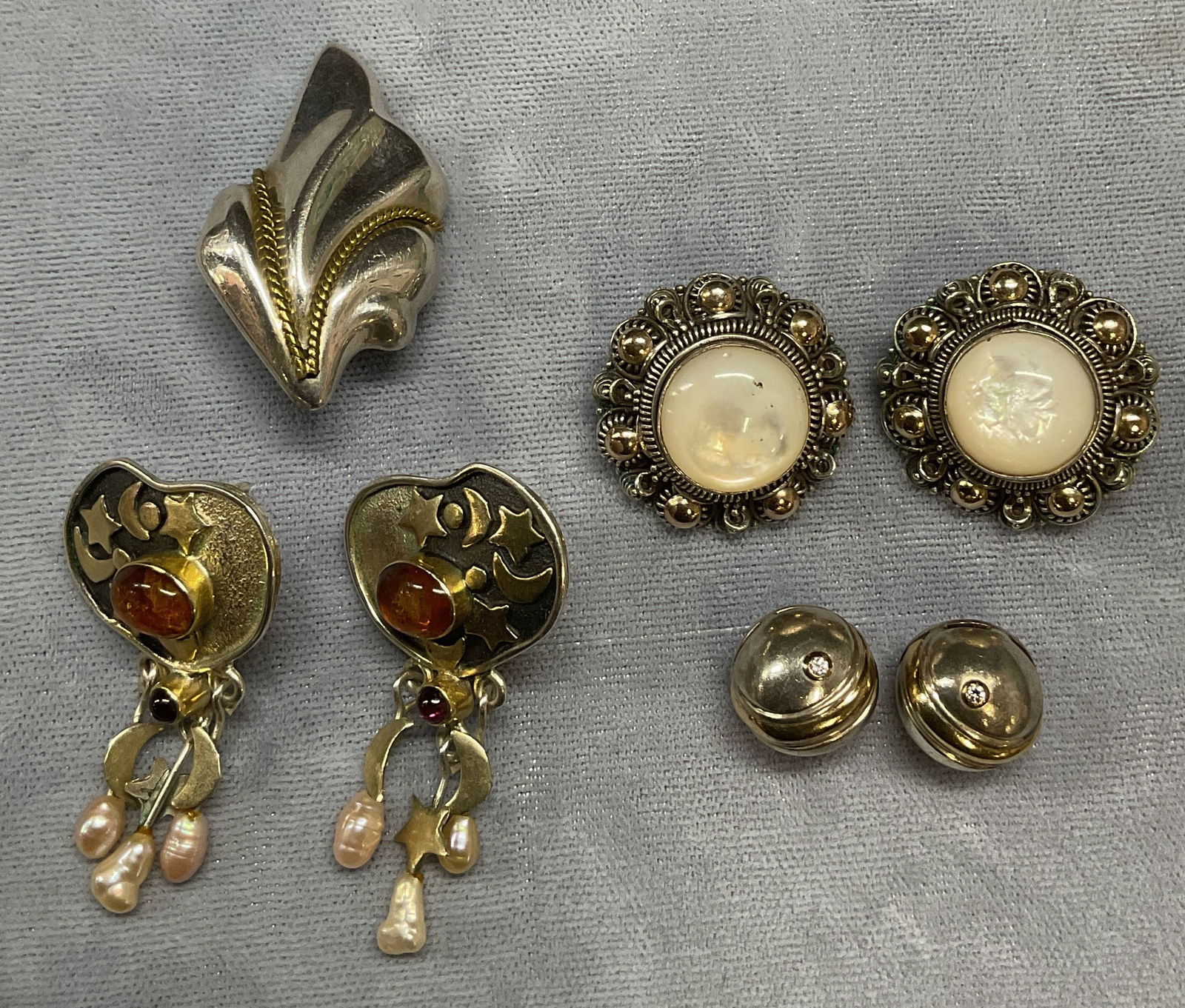 Lot 4 Sterling Silver Semi Precious Earrings (1 of 9)