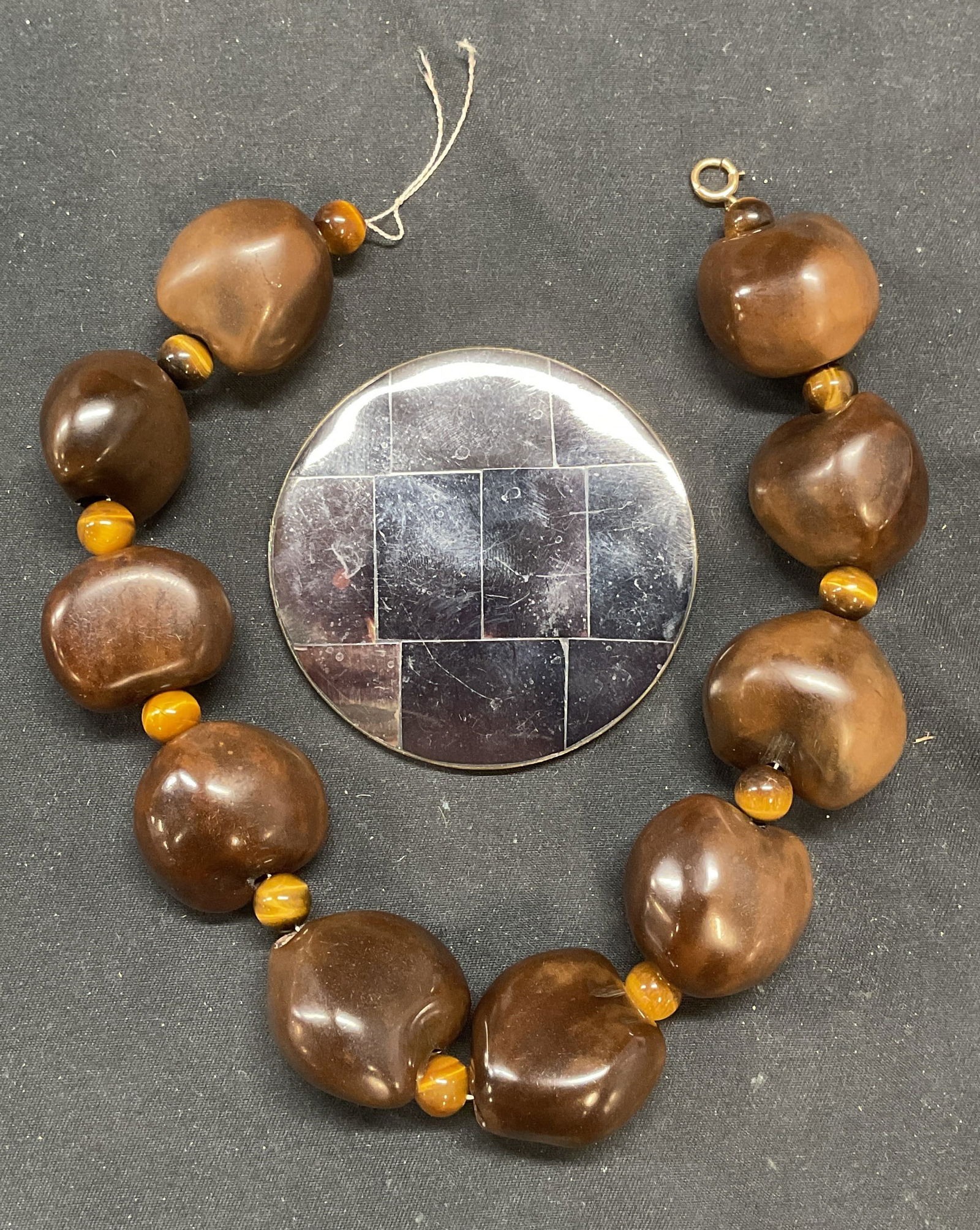Lot 2 Kukui Nut & Tigers Eye Necklace + (1 of 7)