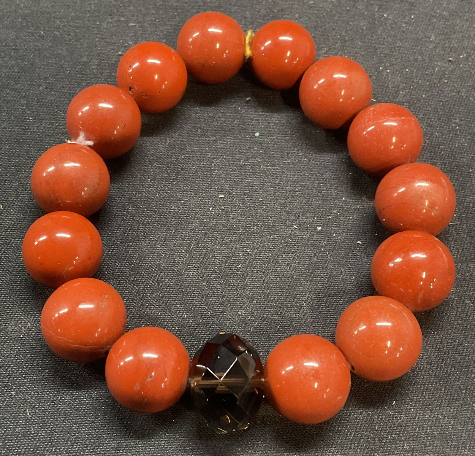 Red Jasper & Quartz Beaded Bracelet (1 of 6)