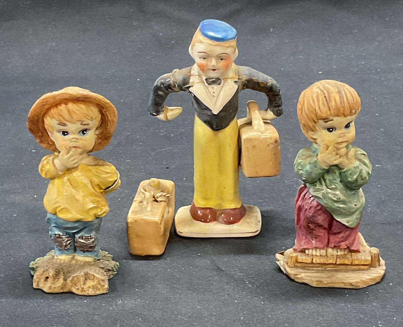 Lot 3 Vtg Ceramic Bellhop & Child Figurals (1 of 7)