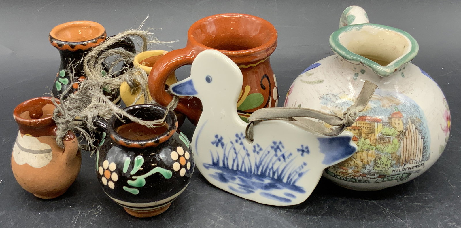 7 Vintage Pottery Vessels & Ceramic Duck Ornament (1 of 9)