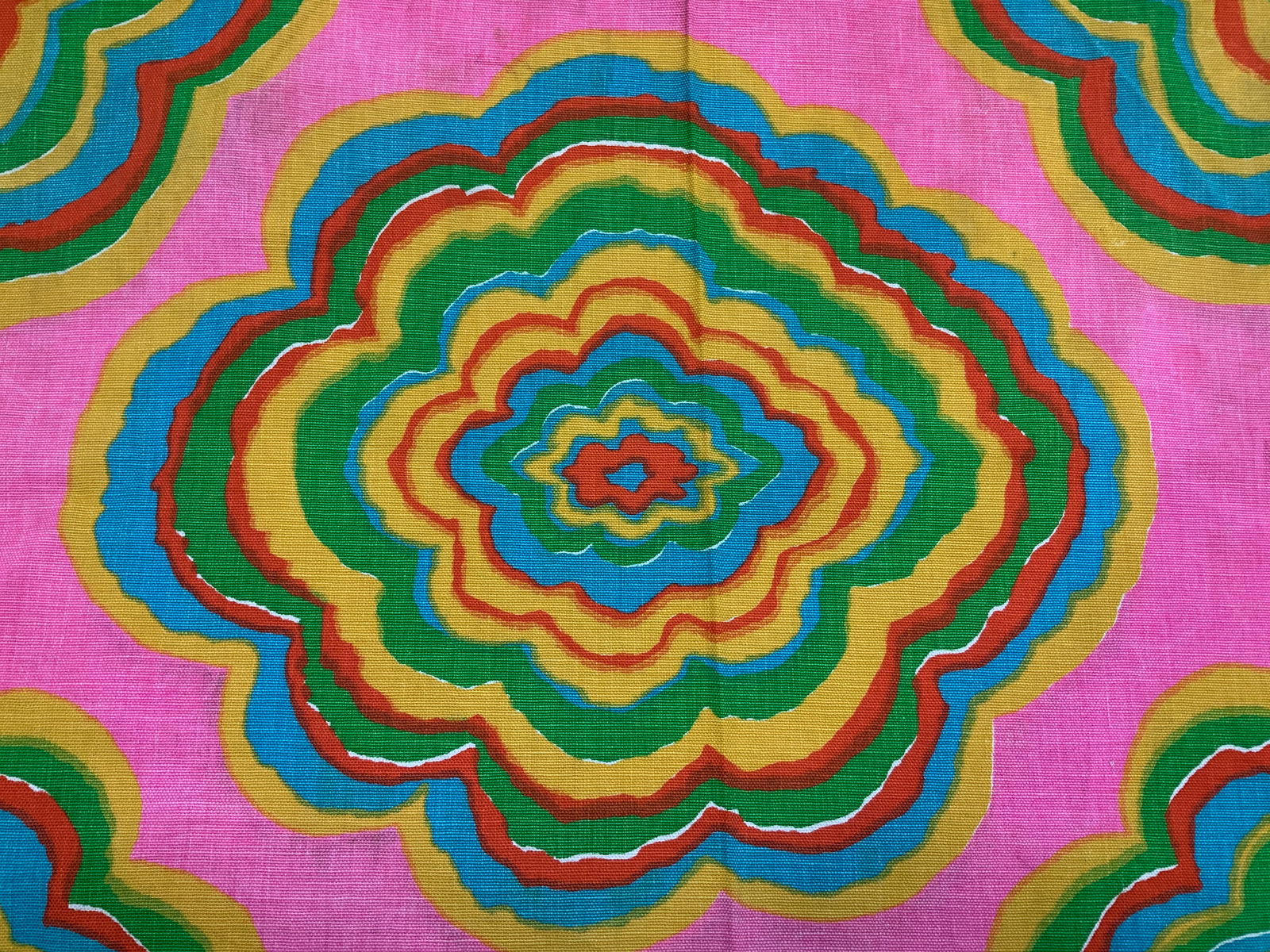 Vintage Floral  Woven Cotton Tablecloth (1 of 6)