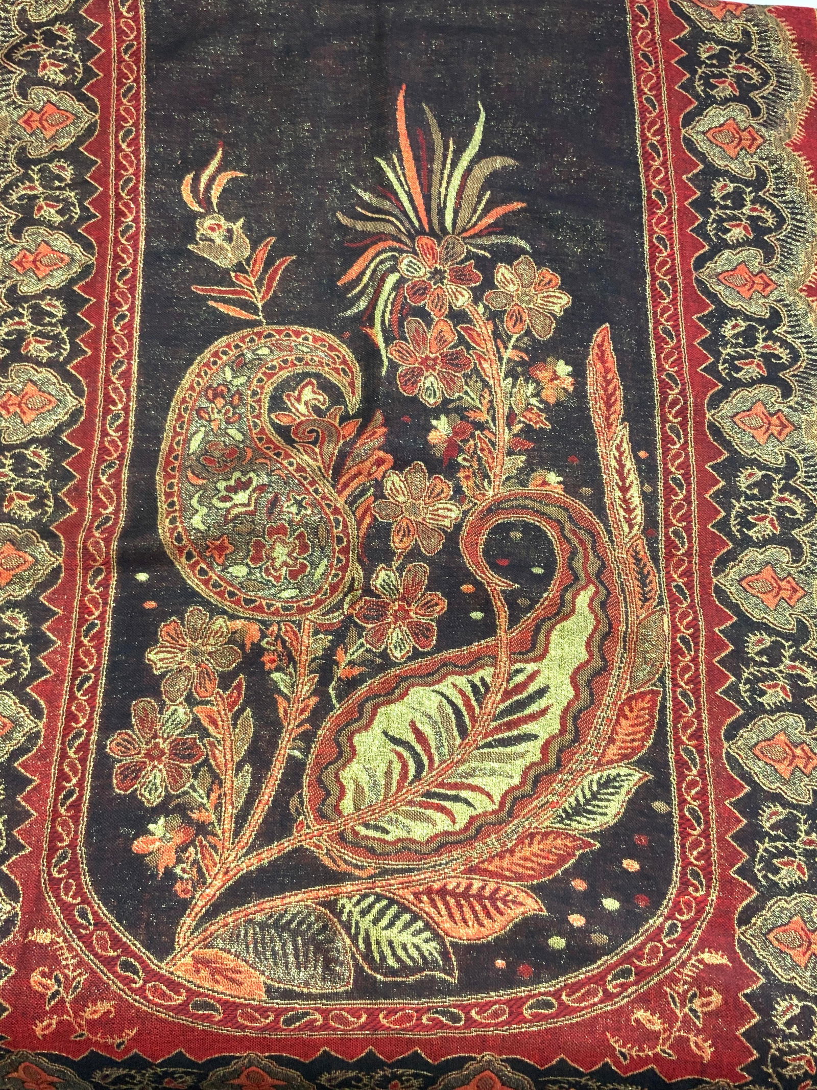 Paisley Tassel Shawl / Wrap, New (1 of 8)