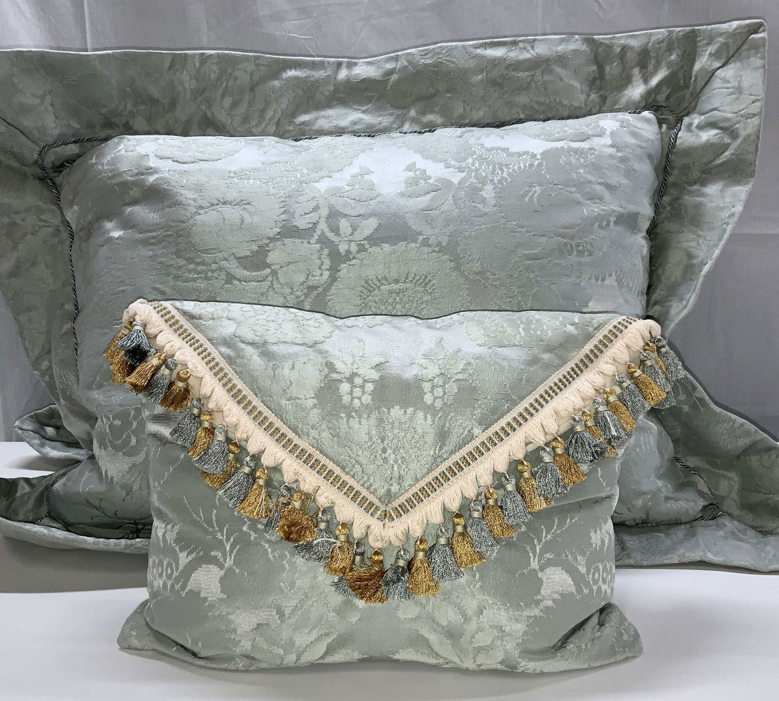 Custom Made Damask Bed Pillow Set 3 (1 of 8)