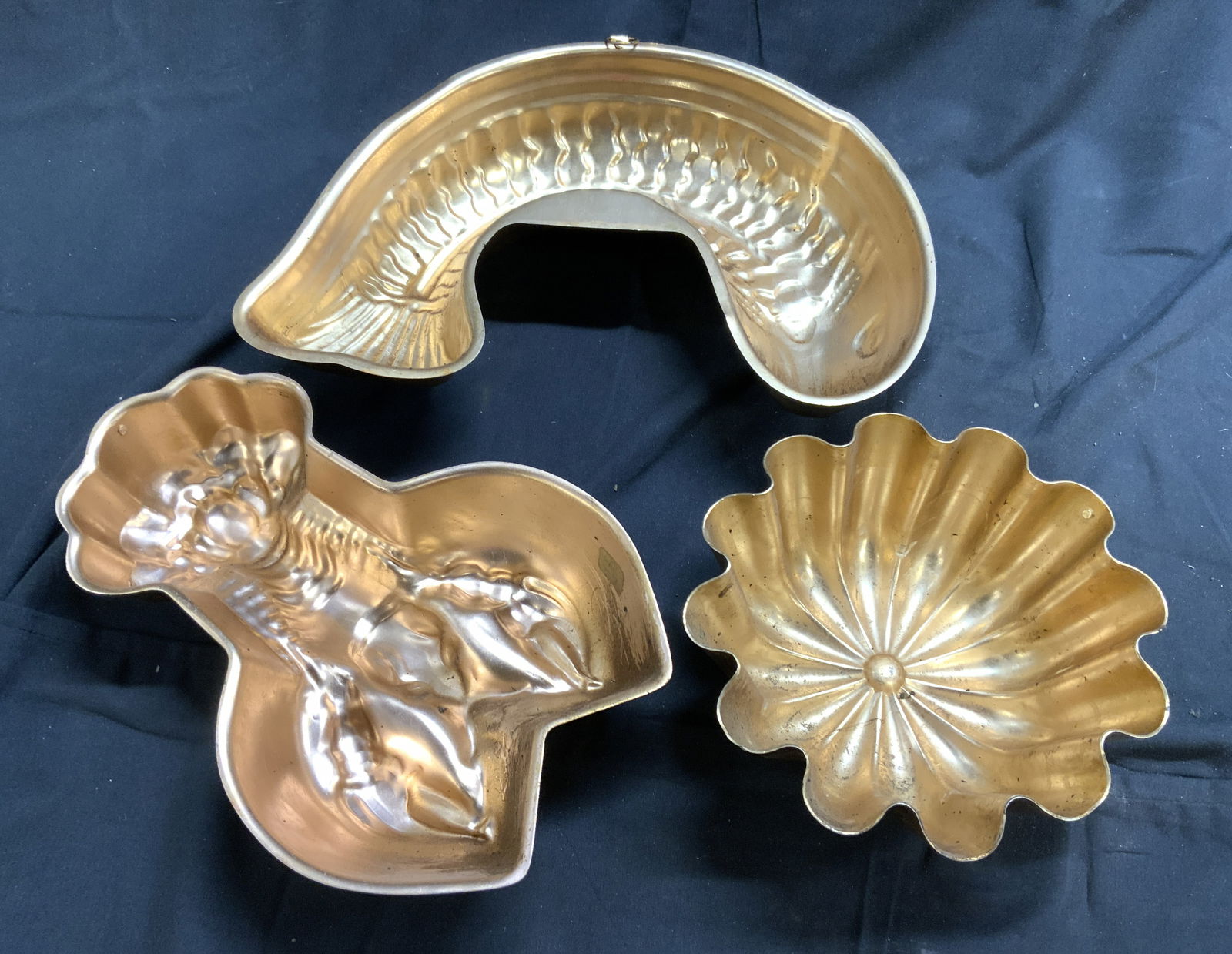 Lot 3 Copper Jello Molds (1 of 7)