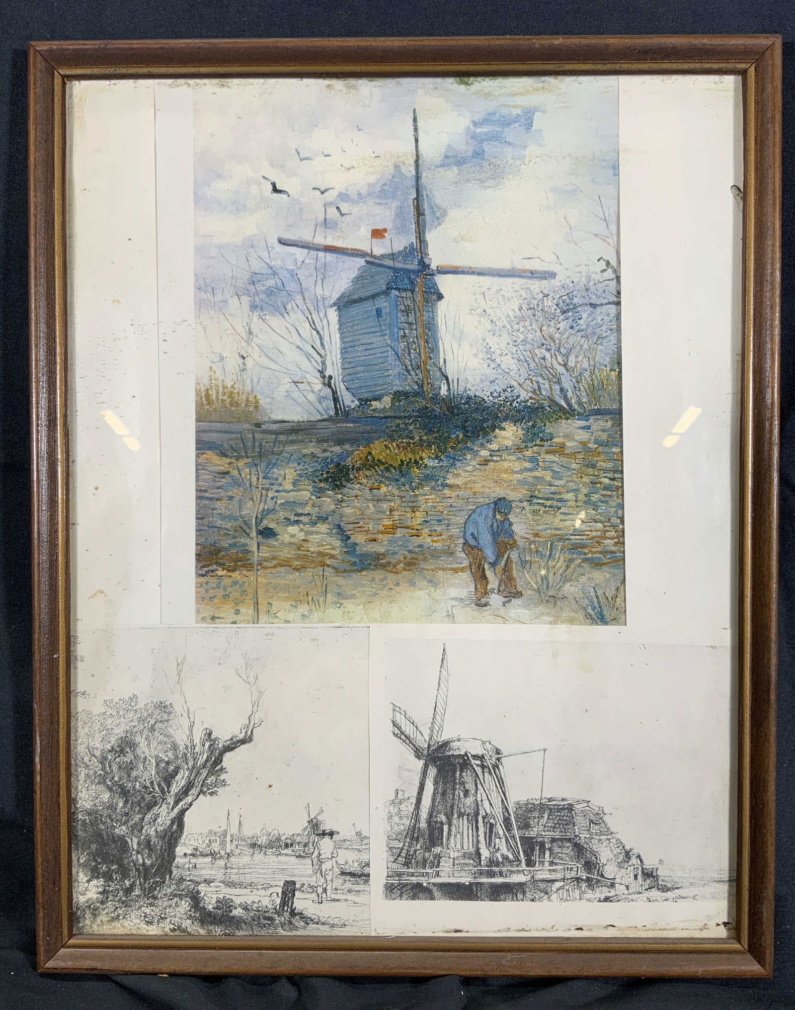 Three Van Gogh & Rembrandt Lithographs Framed (1 of 7)