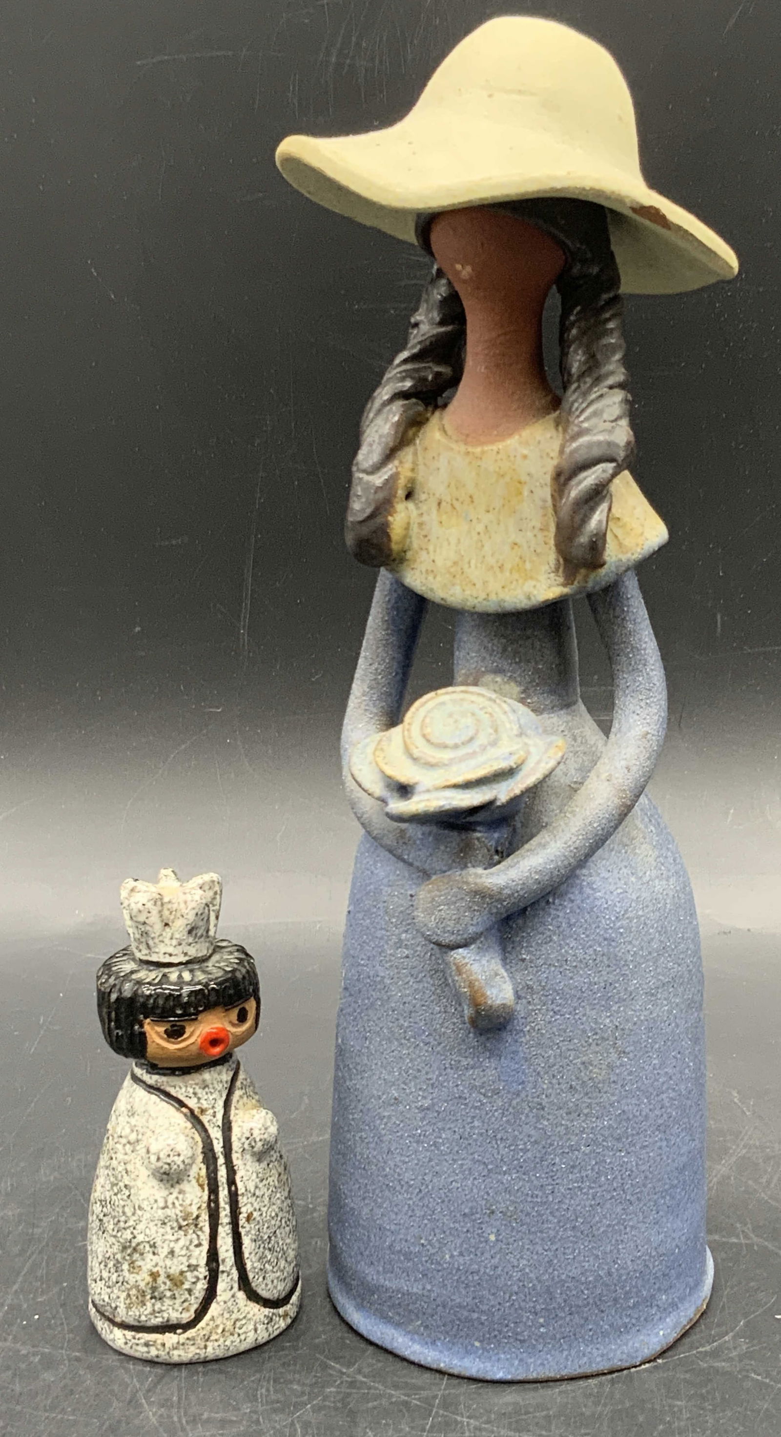 Lot 2 Vintage Handmade Pottery Female Figurals (1 of 9)