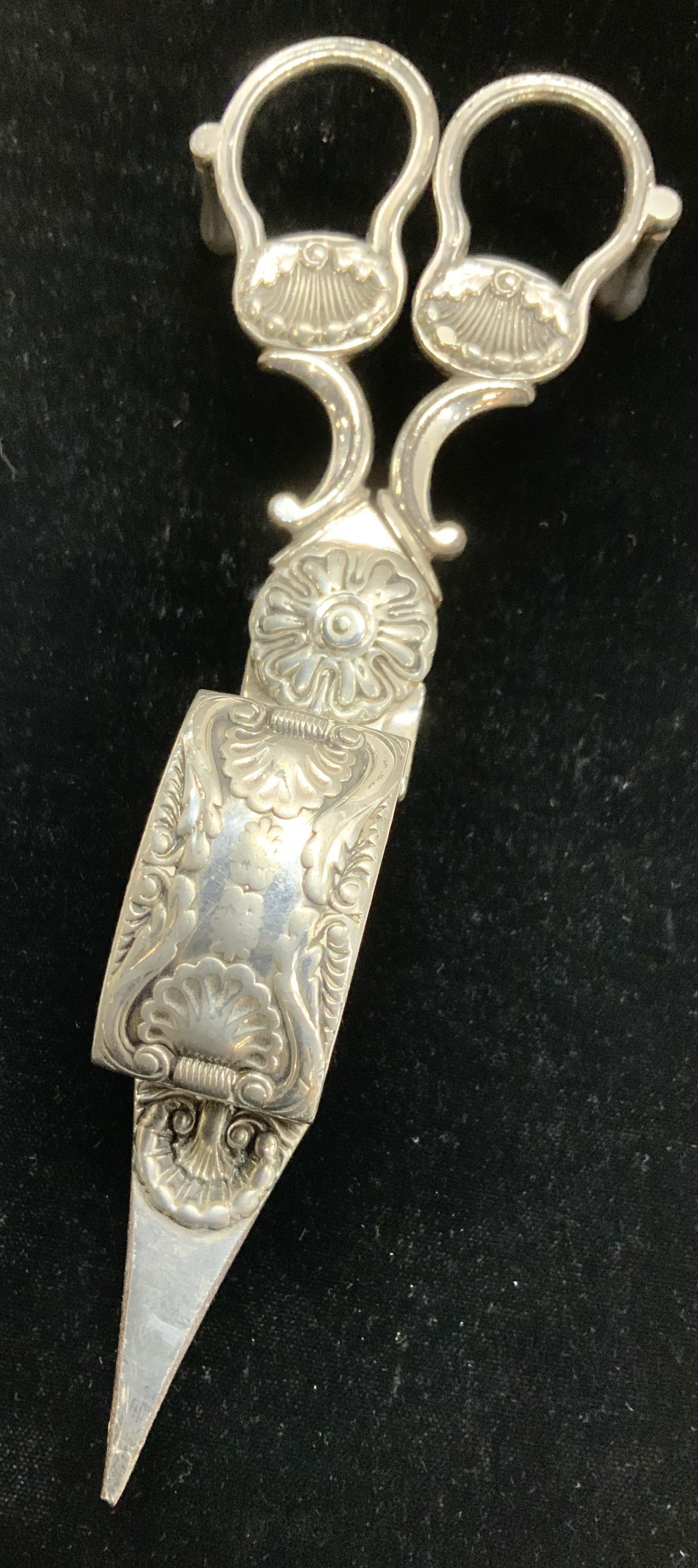 Antique Victorian Silver Plate Wick Clippers (1 of 8)
