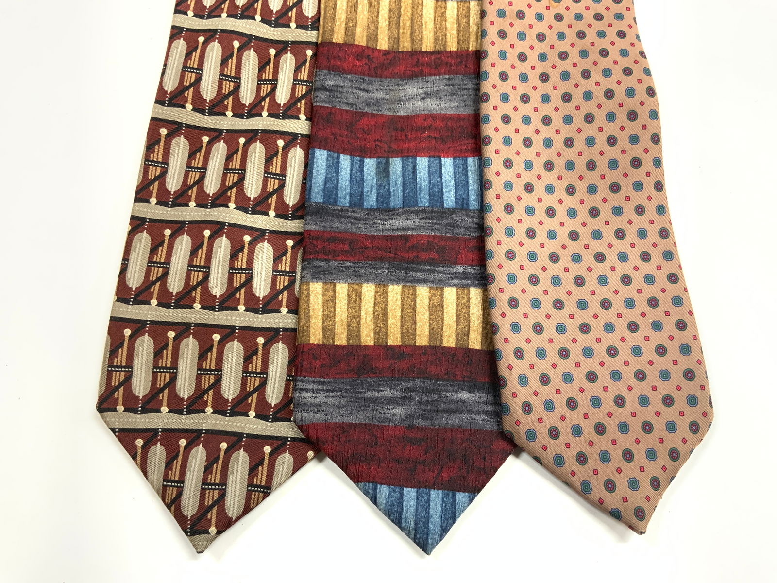 Lot 3 Assorted Patterned Mens Silk Neckties (1 of 7)