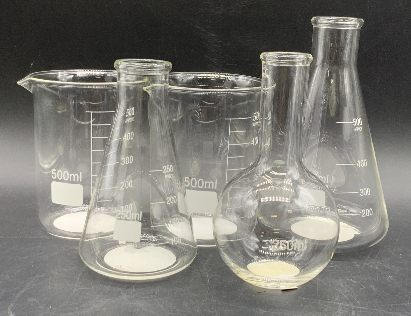 Lot 5 ASHLAND Glass Beakers (1 of 6)