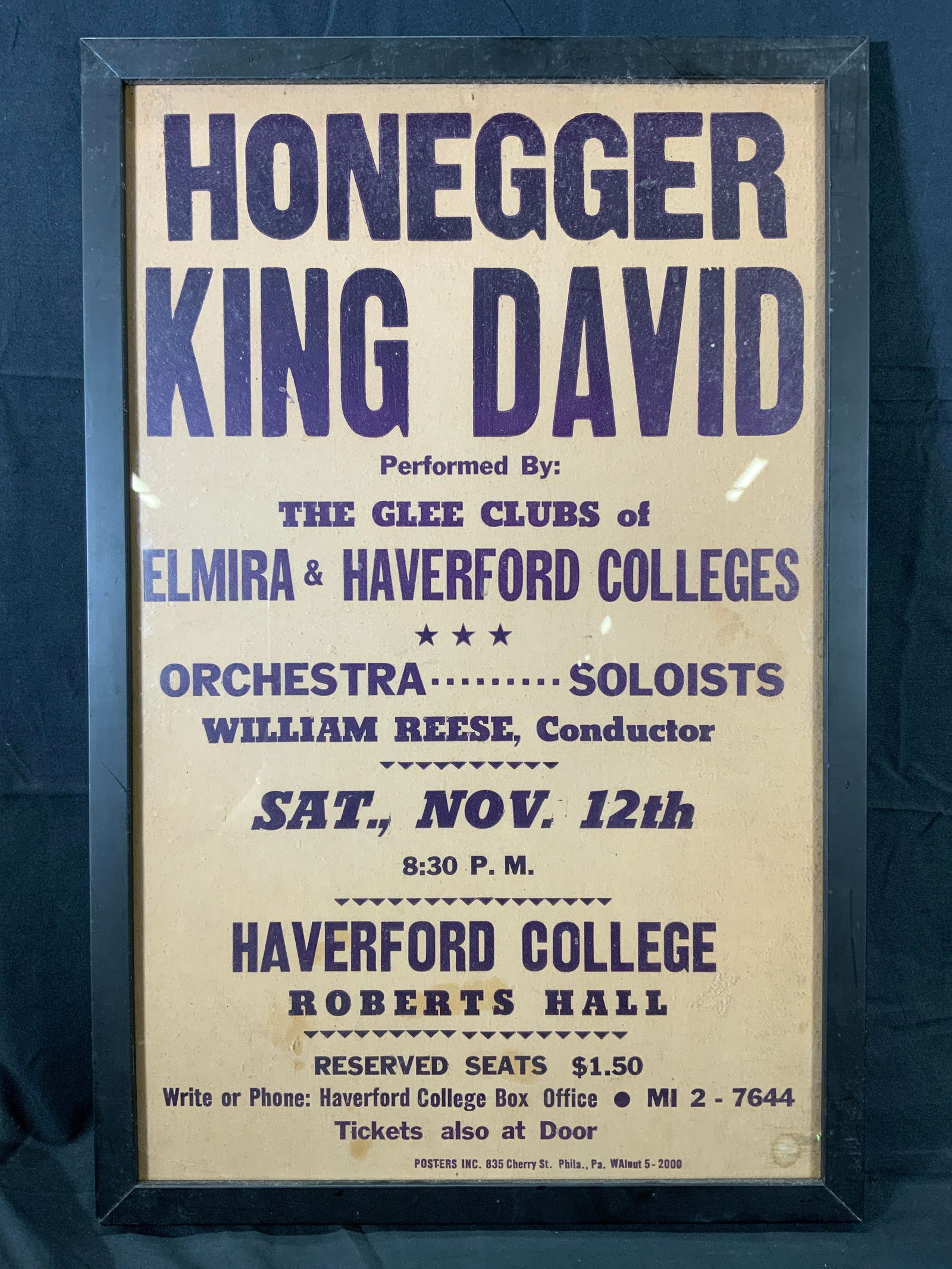 Honegger King David Framed Concert Lithograph (1 of 8)