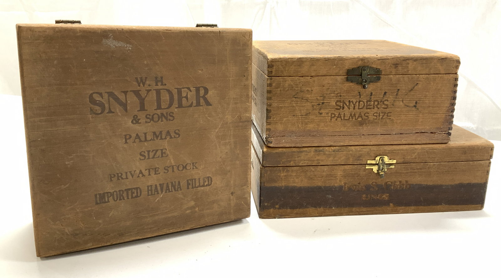 Lot 3 Collectible Wood Cigar Boxes (1 of 9)