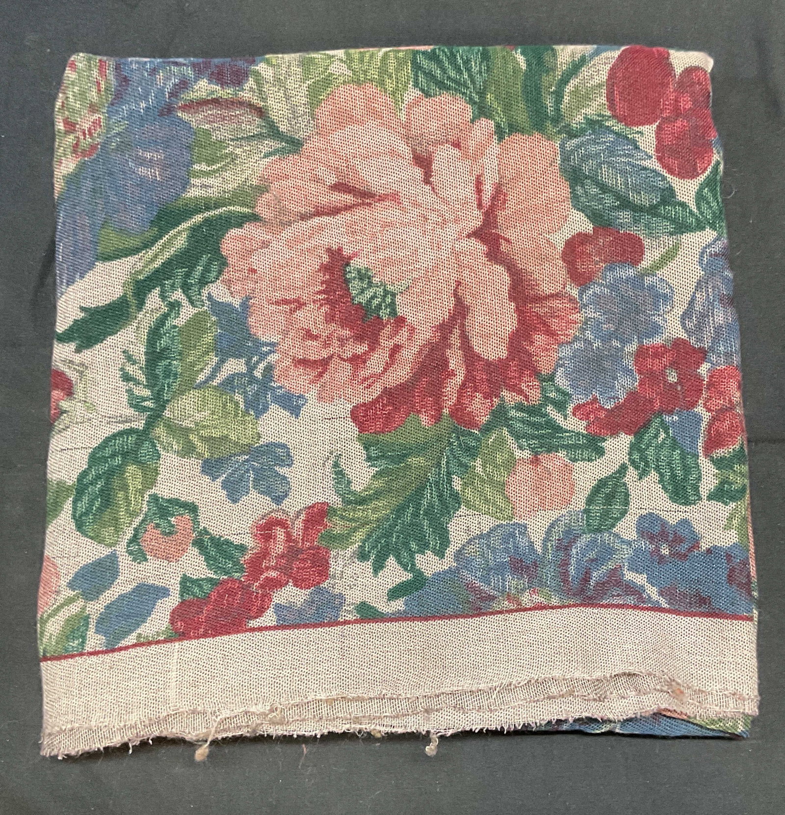 Pink & Grey Floral Knit Scarf (1 of 6)