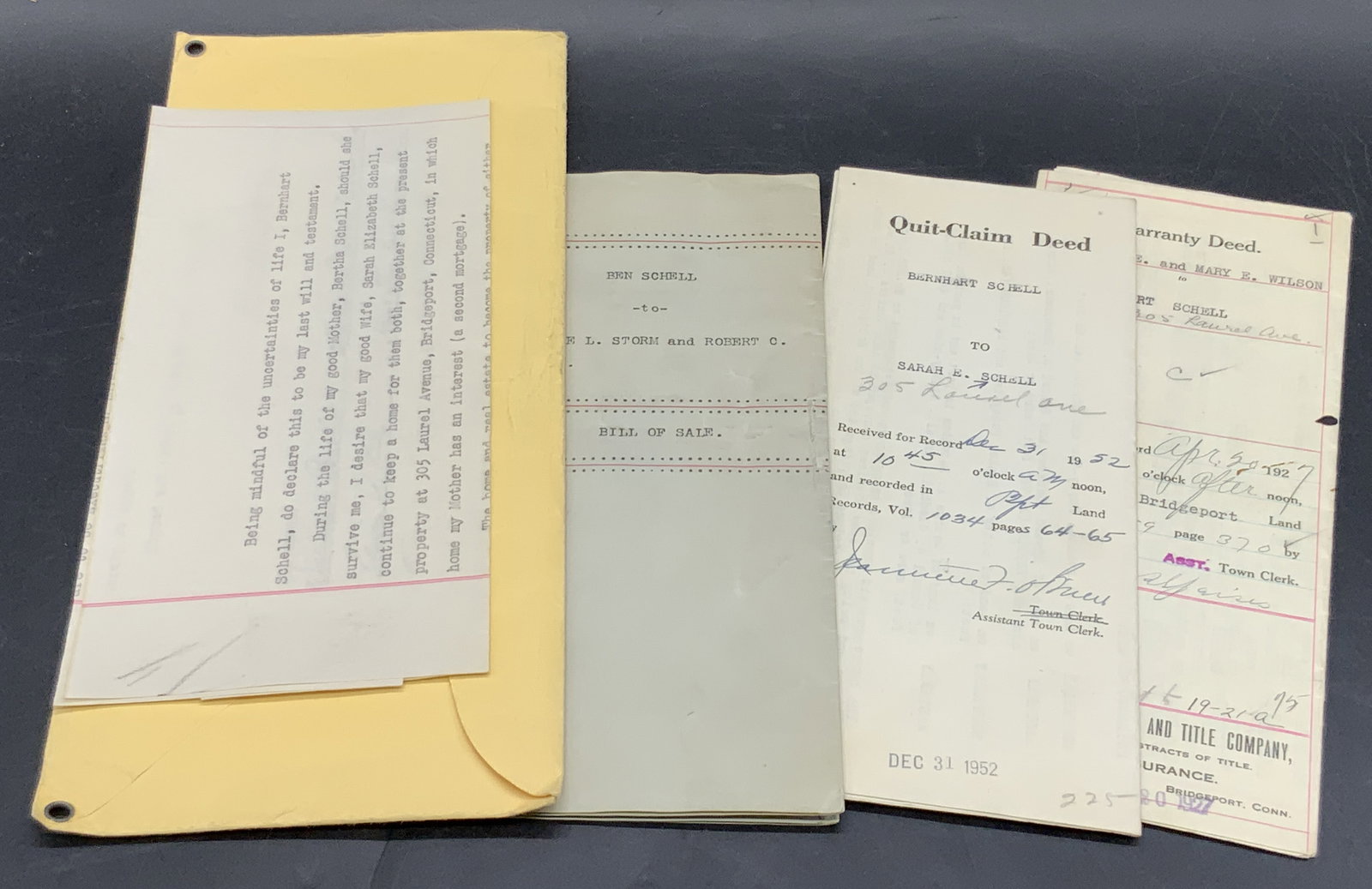 Grp Vintage Paper Ephemera, Quick Claim Deed + (1 of 6)