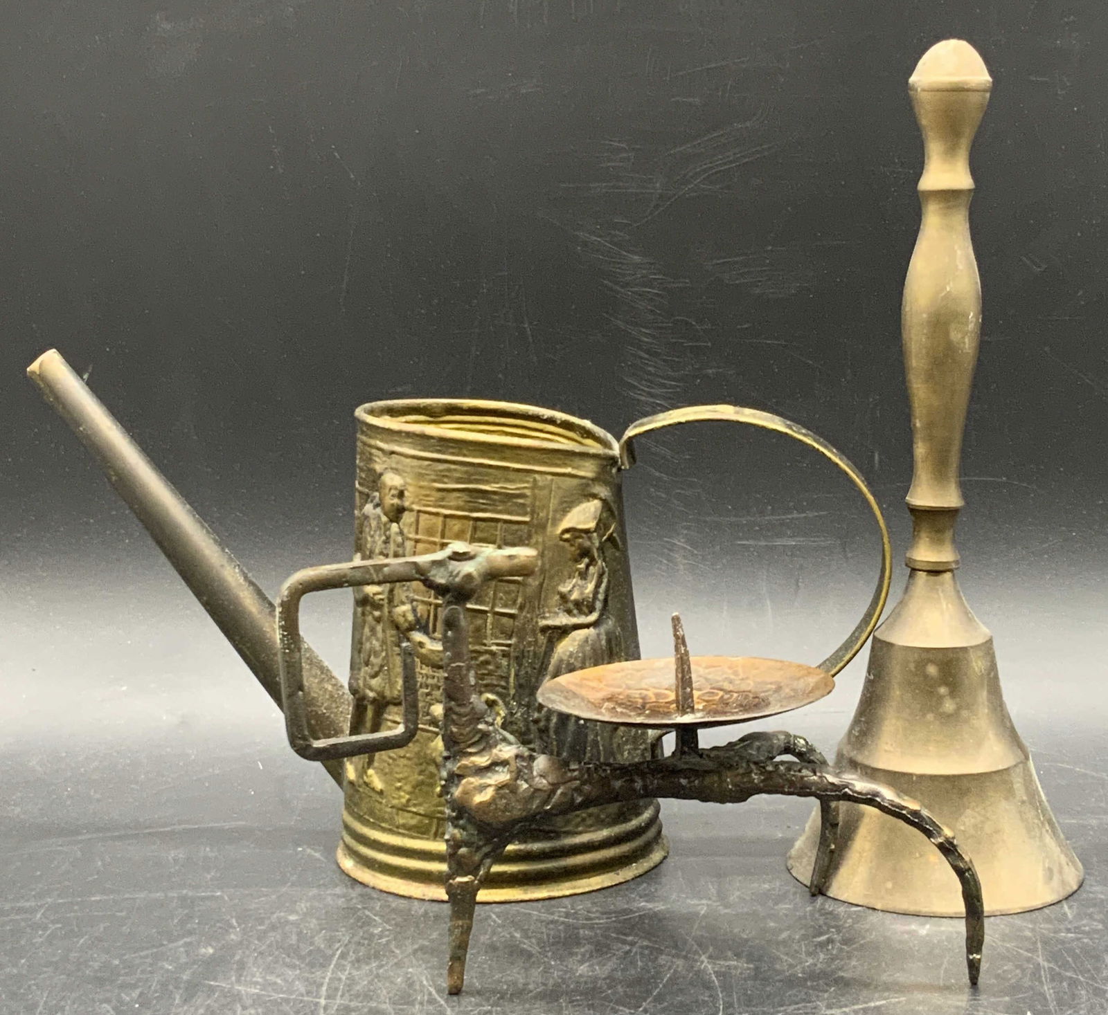 Lot 3 Vintage Metal Tabletop Accessories, Bells + (1 of 9)