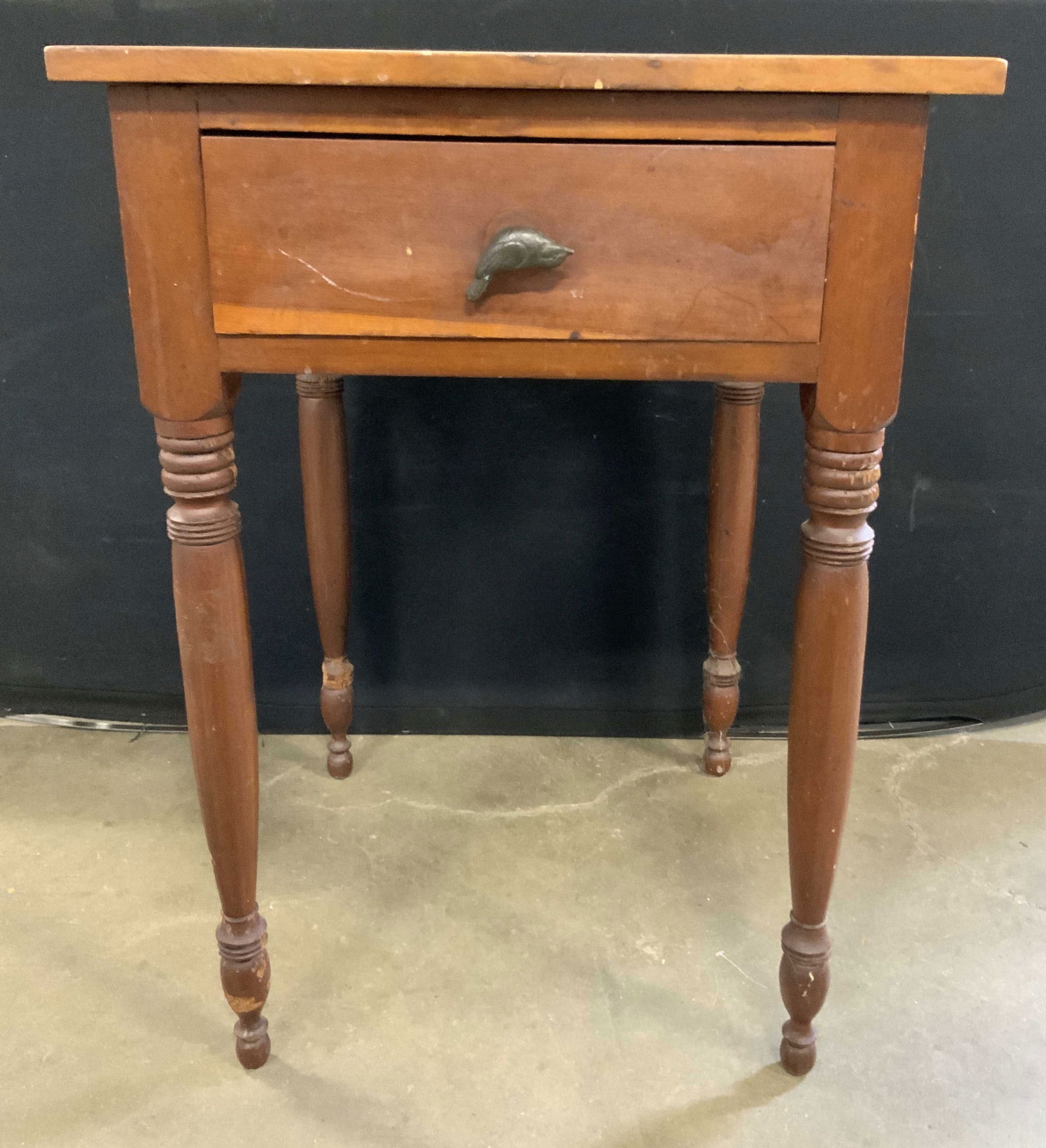 Vintage Wooden One Drawer Side Table (1 of 10)