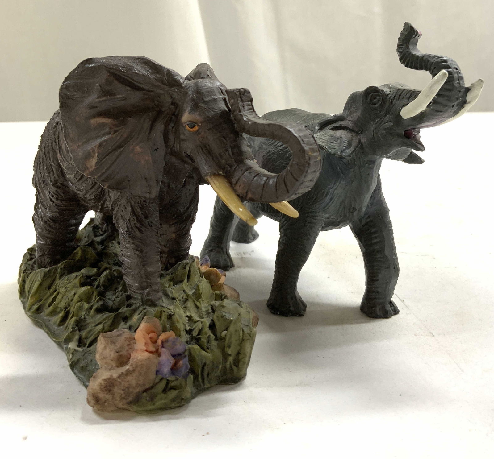 Lot 2 Composite Elephant Figurals (1 of 8)