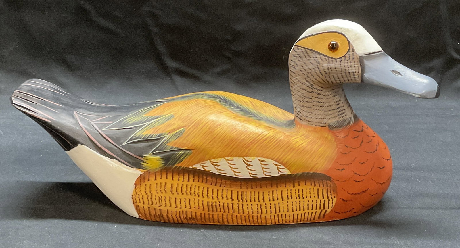 Hand Painted Wooden Decoy Duck Figural (1 of 6)
