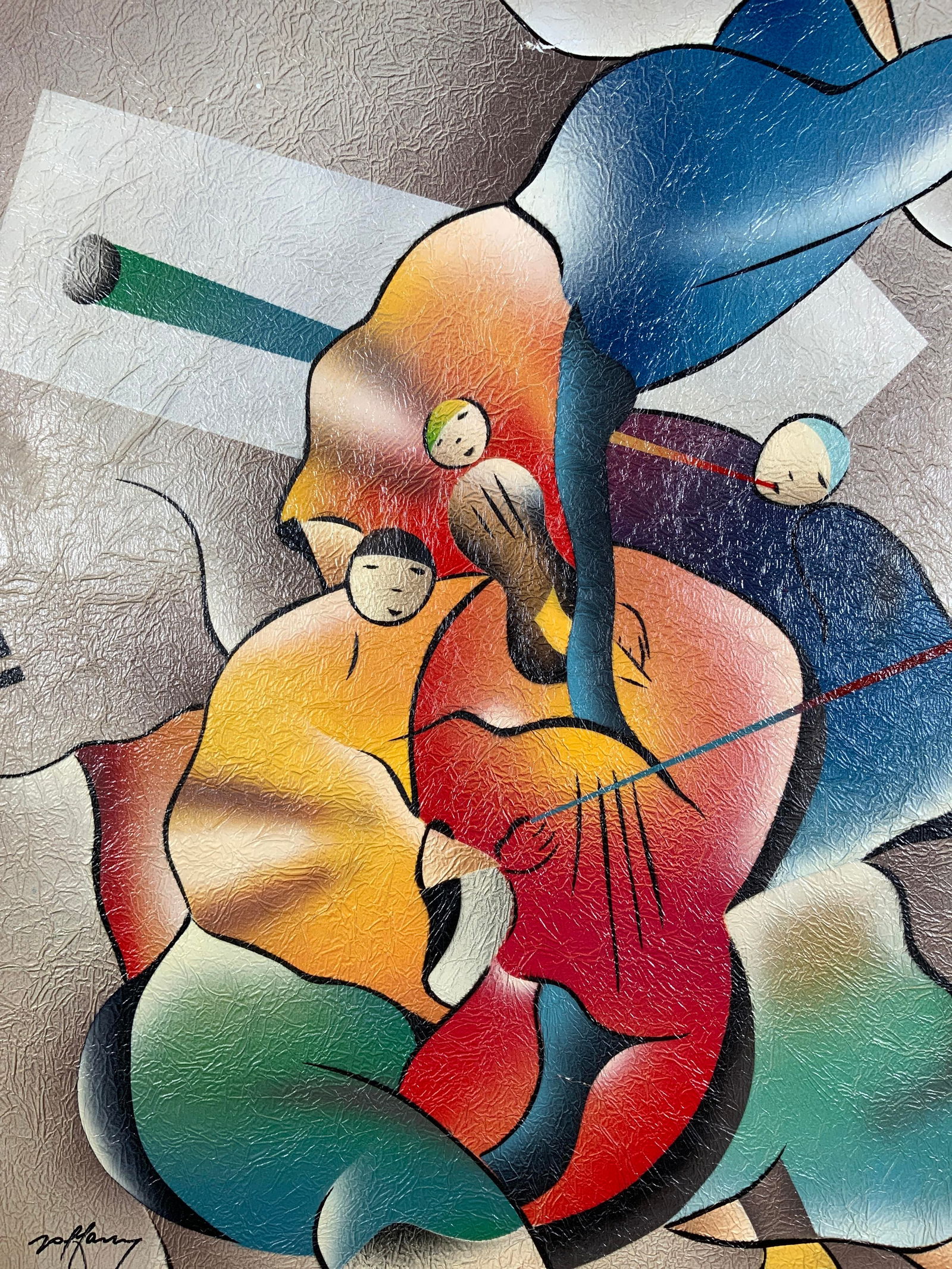 David Schulls Style Abstract Silk Painting (1 of 11)