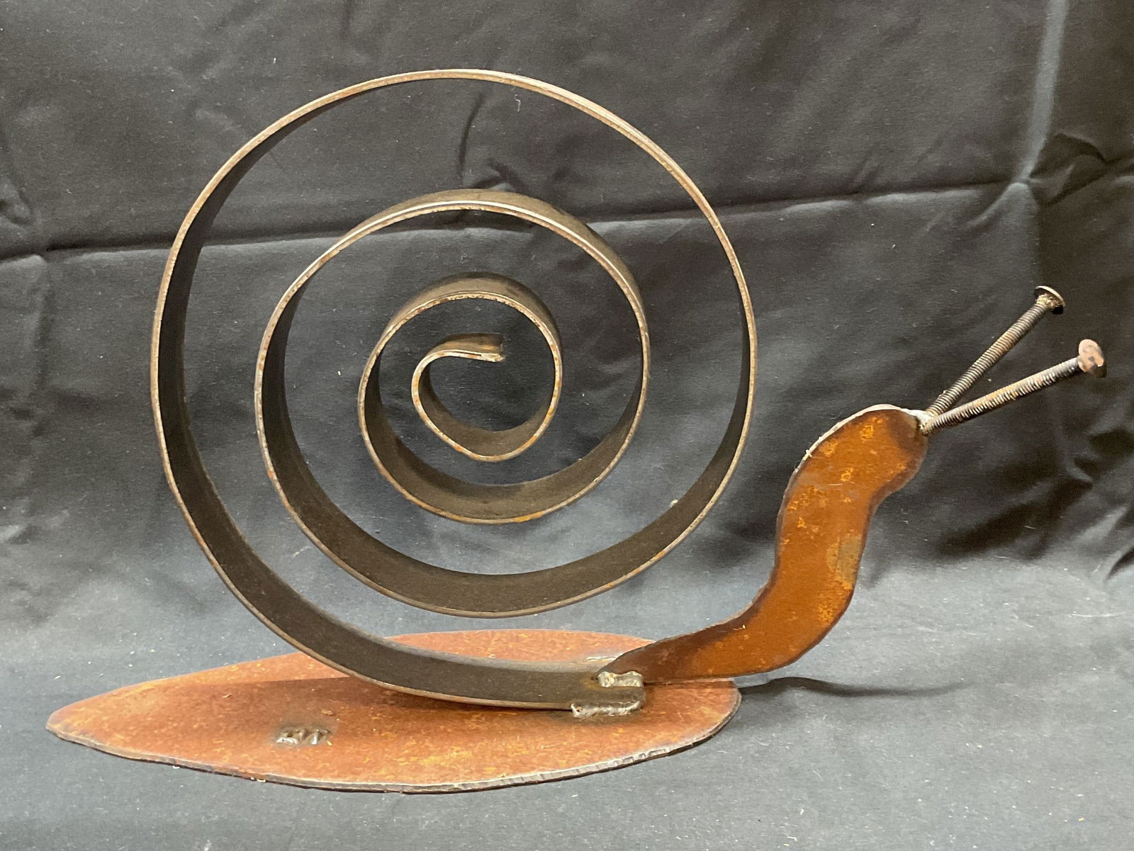 Handmade Iron Snail Figural Sculpture (1 of 6)