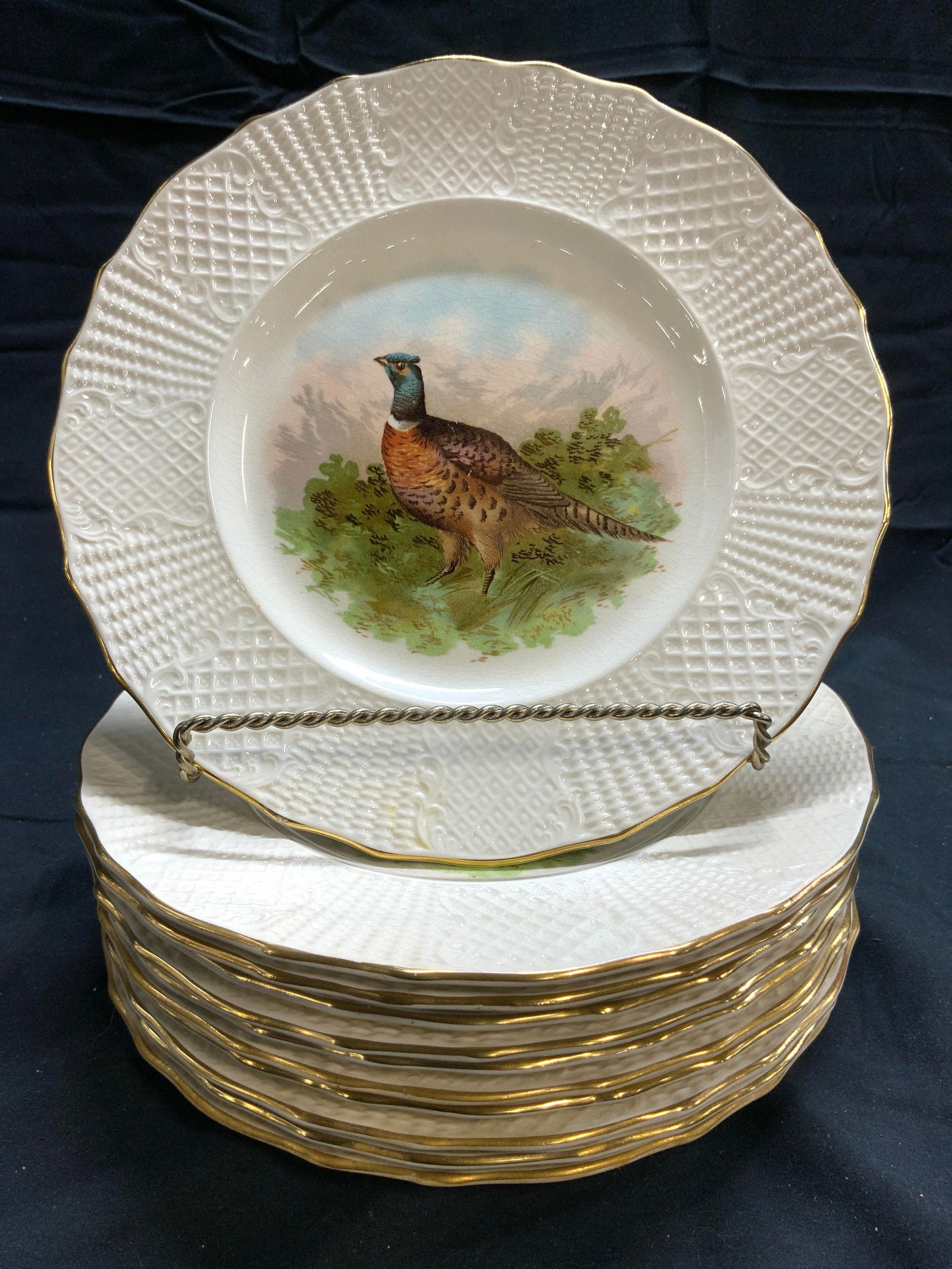 AMBASSADOR WARE Set 11 Porc Bird Plates ENGLAND (1 of 12)