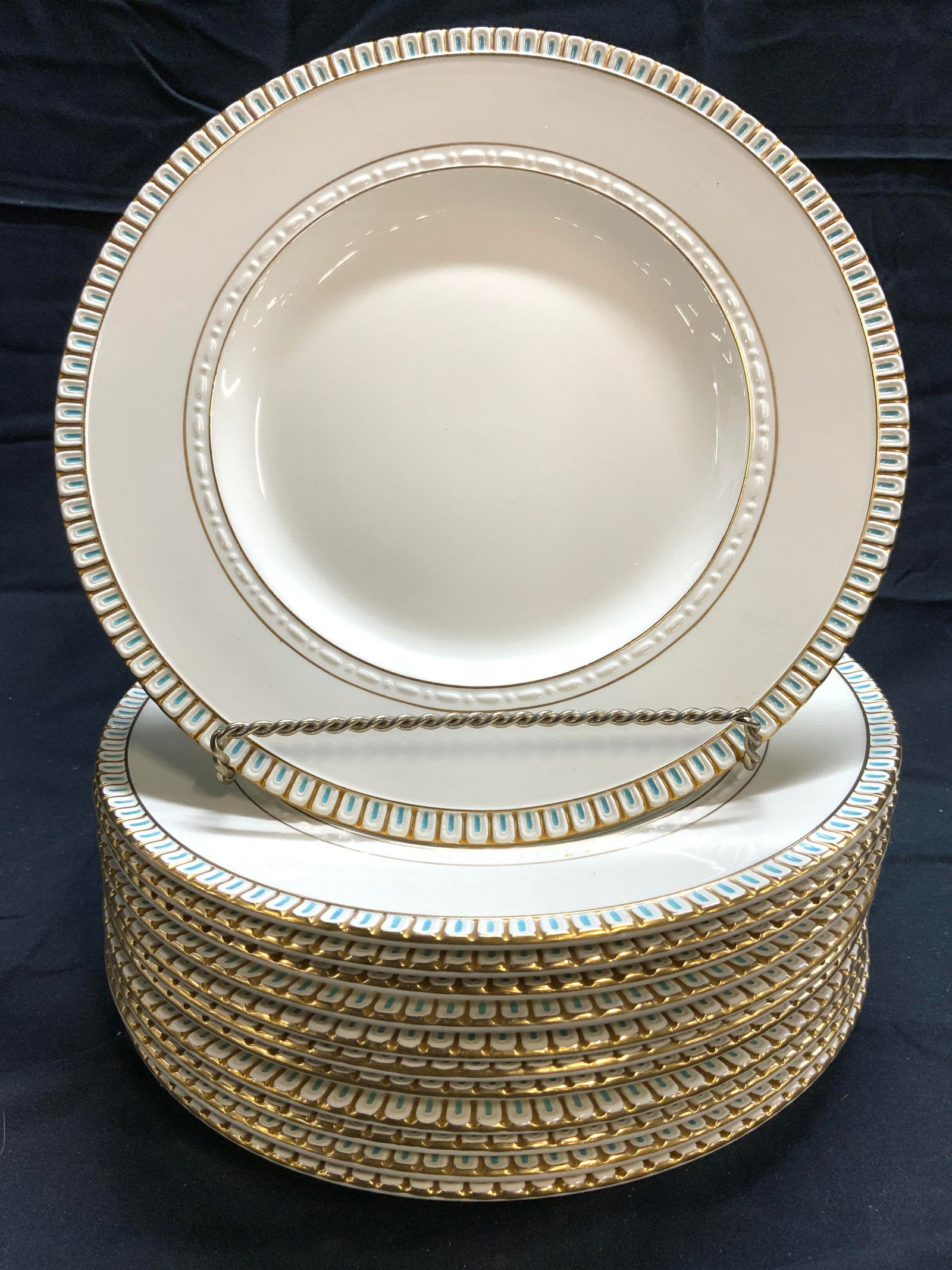 CRESCENT Asons Set 12 Porcelain Plates ENGLAND (1 of 8)