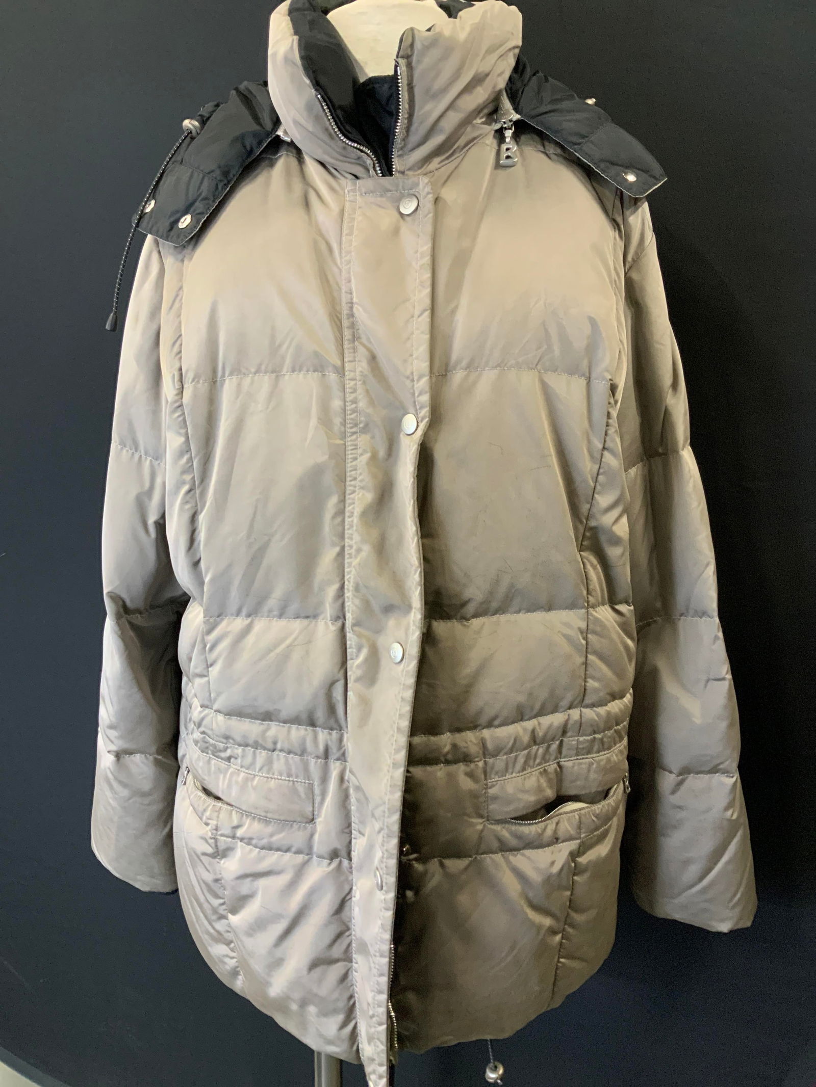 BOGNER Goose Down Puff Coat w Zipper Off Hood, USA (1 of 12)
