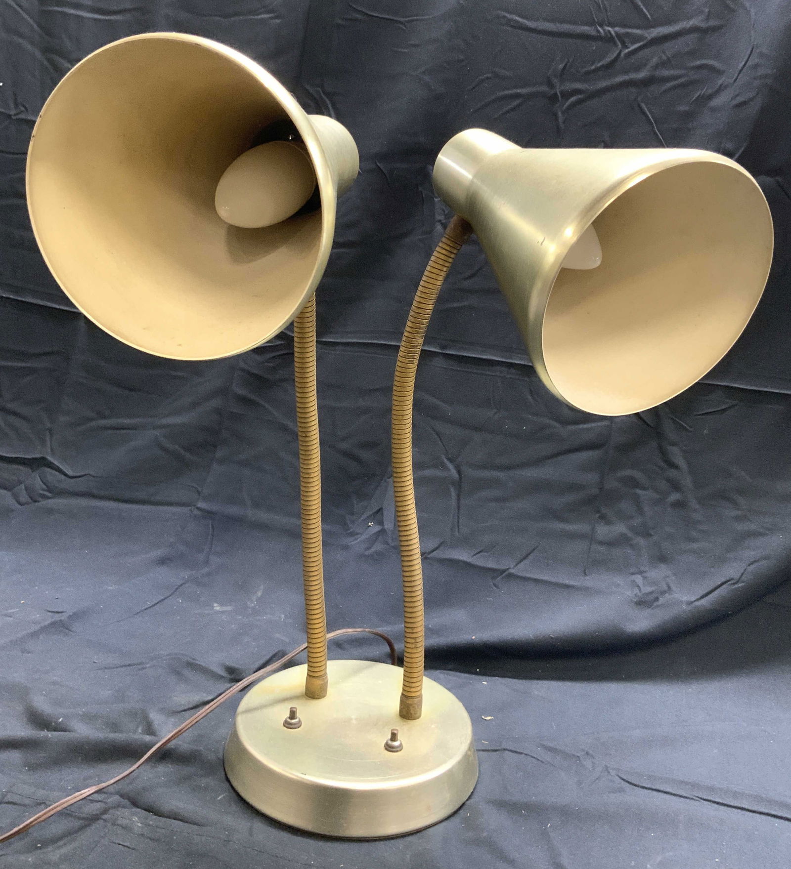 MCM Double Gooseneck Metal Desk Lamp (1 of 8)