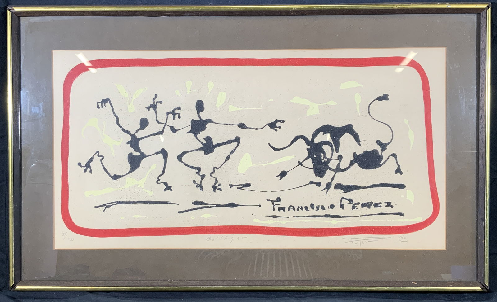 Vntg Francisco Perez Bull Fight Sgn Serigraph 1970 (1 of 13)