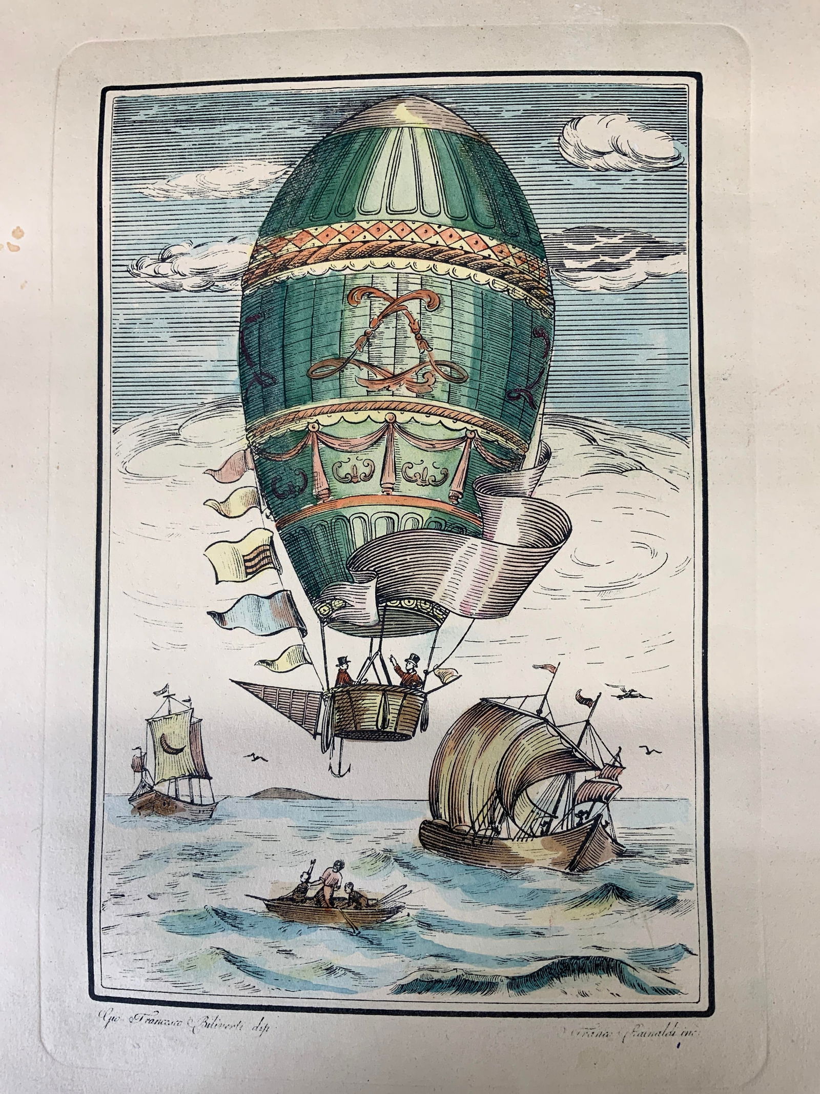 Antq. Franco Rainaldi Inc. Hand Colored Engraving (1 of 10)