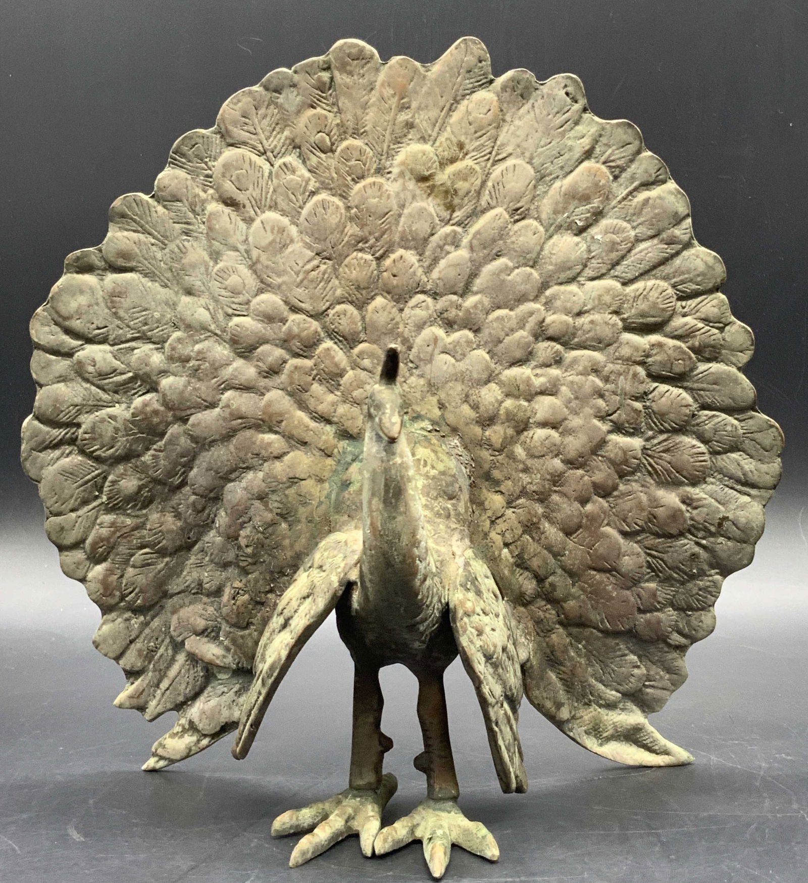 Vintage Metal Peacock Figural Statue (1 of 8)