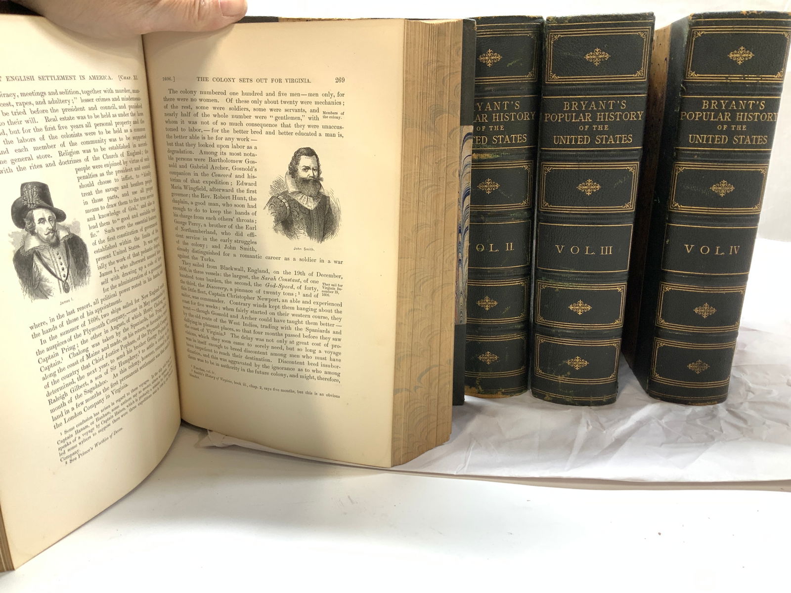 Set4 Antique Bryants Popular History of USA, 1876 (1 of 14)