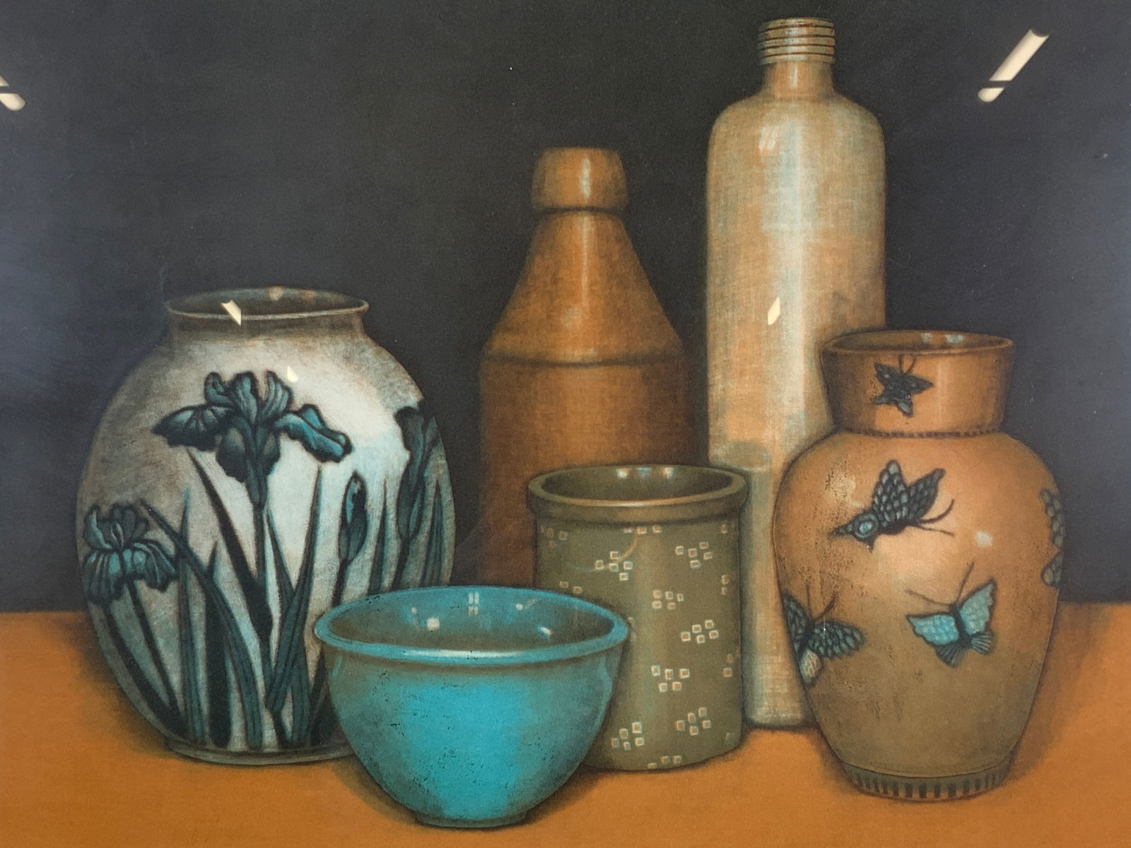 Olivia Munroe Iris Vase Ltd Ed. Mezzotint (1 of 10)