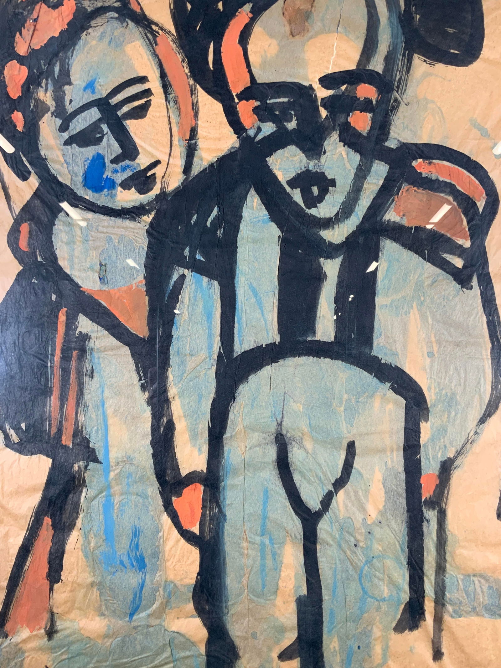 Vintage Framed & Signed Two Figure Watercolor (1 of 11)