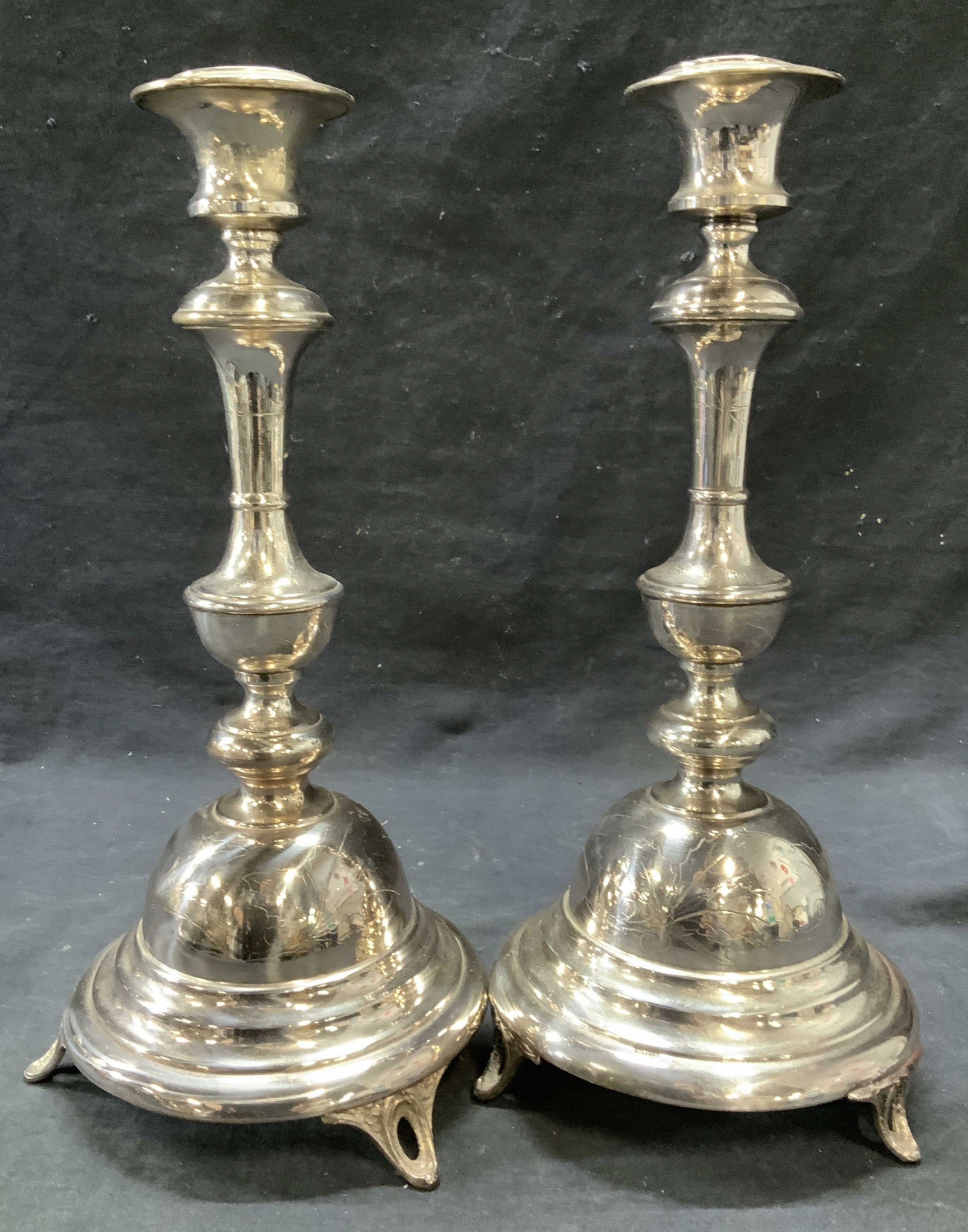 SZANDRIK STERLING SIL CANDLESTICKS, Czechoslovakia (1 of 7)