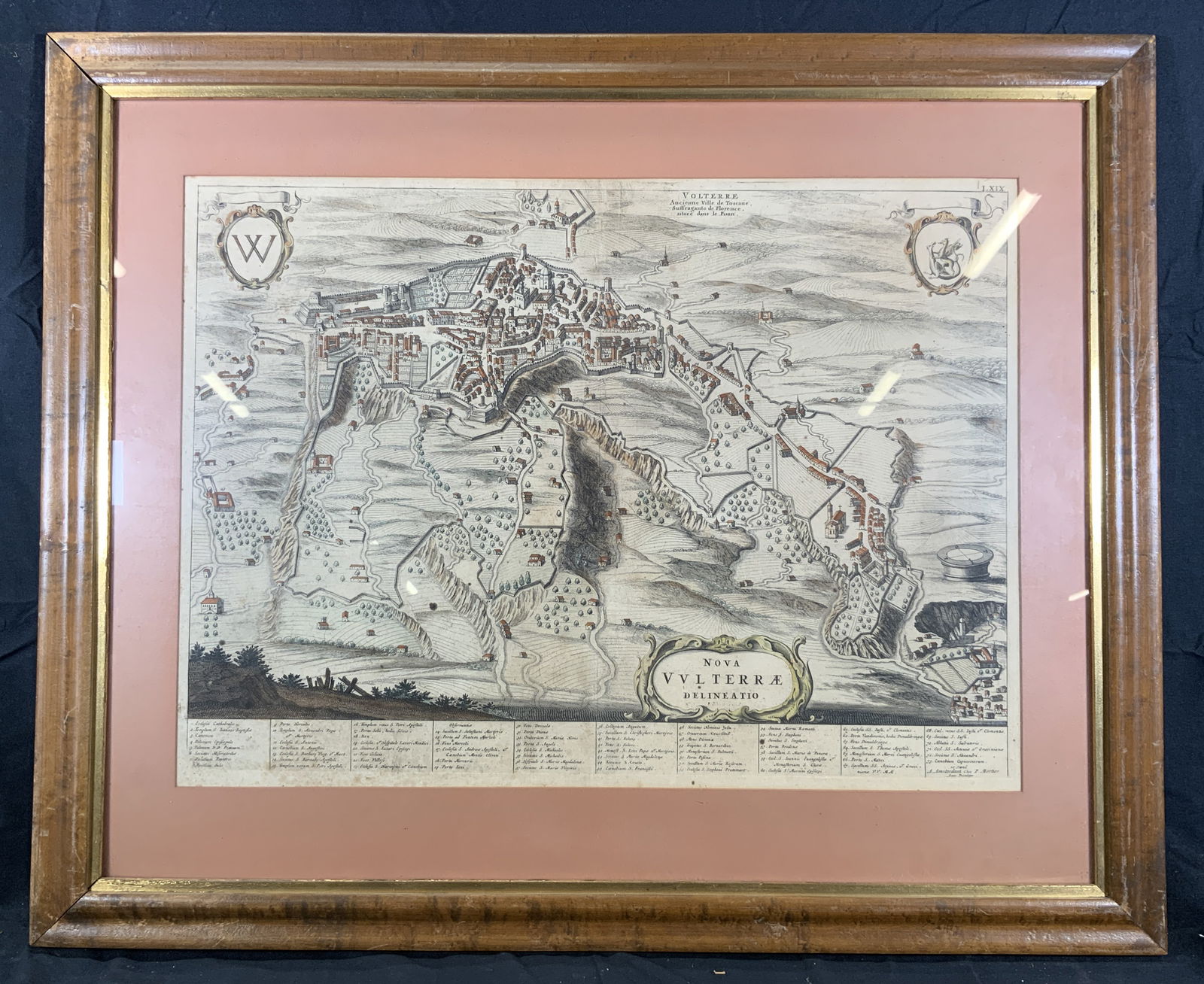 16th C. Map of Volterre, New Theater of Italy (1 of 13)