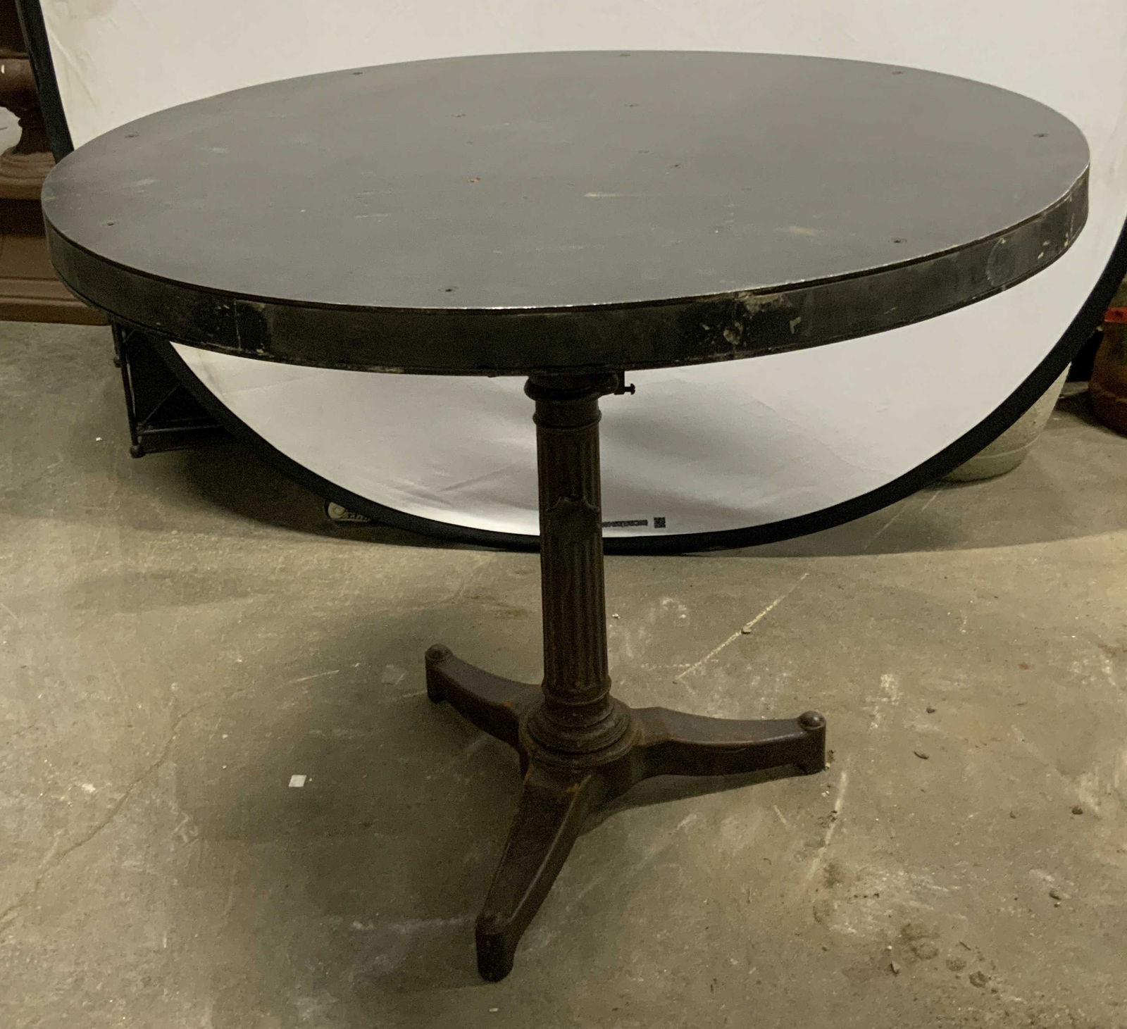 Industrial Round Top Iron Base Pedestal Table (1 of 10)