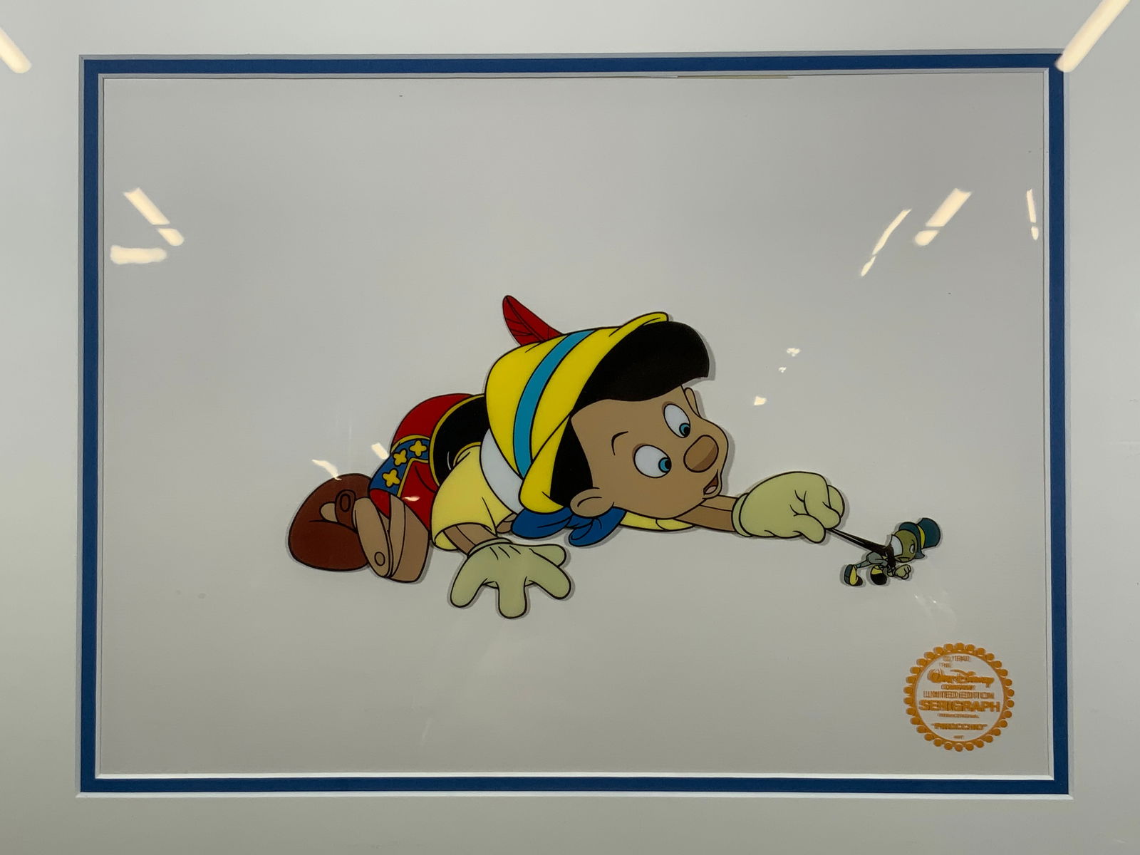 Walt Disney Limited Ed. Serigraph Pinocchio Cel. (1 of 10)