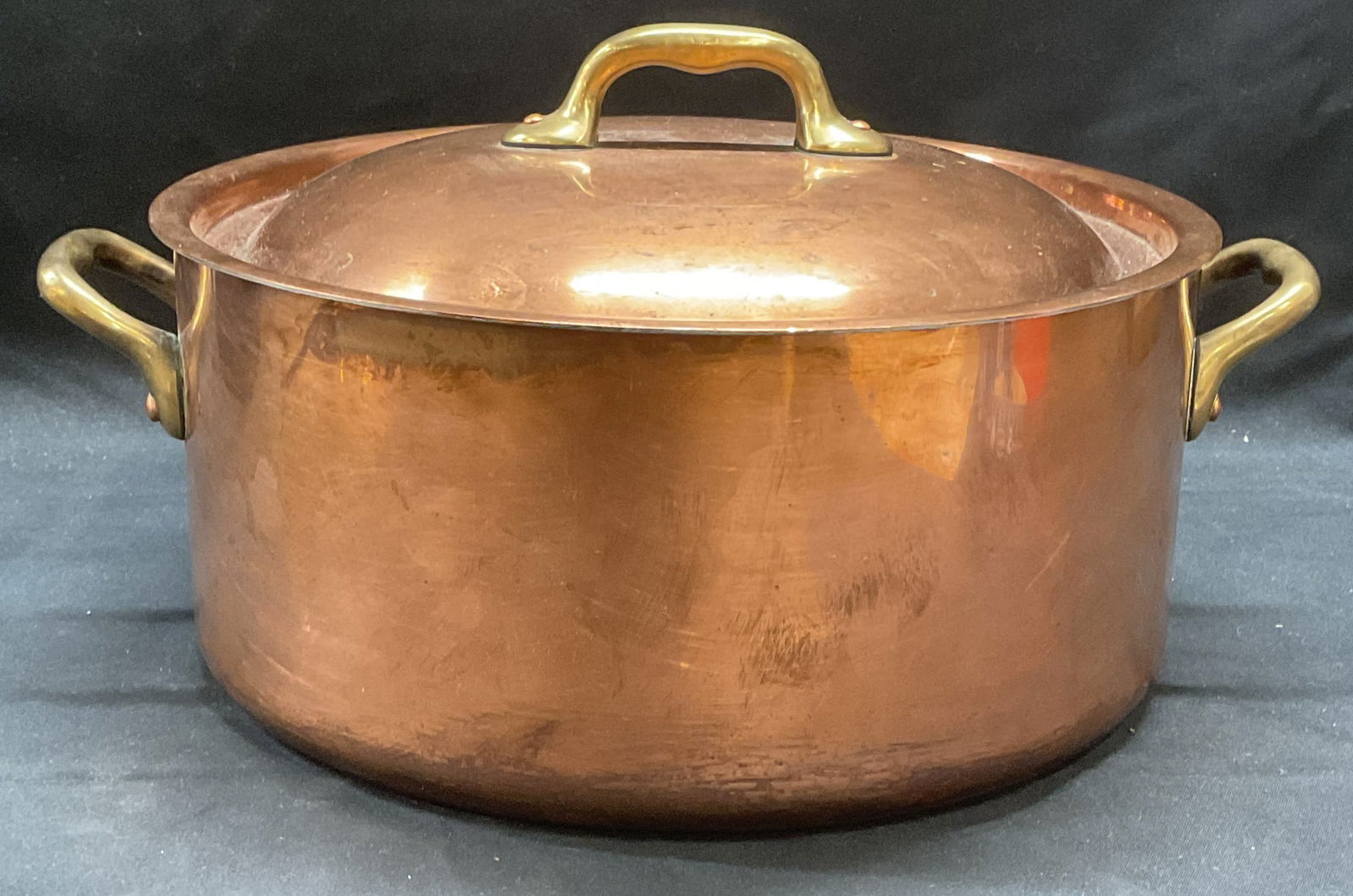 Vintage Heavy Copper Pot with Lid, France (1 of 7)
