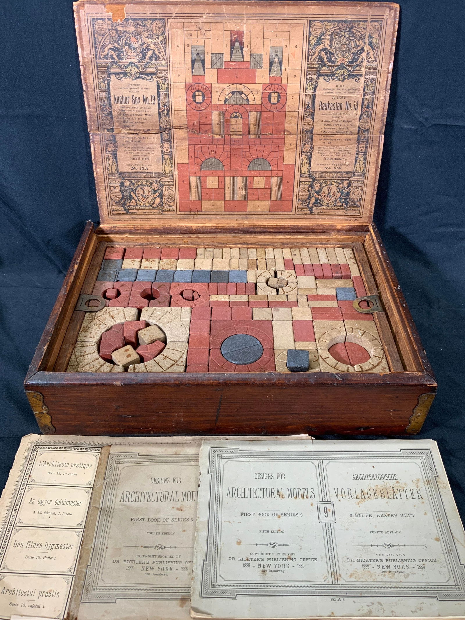 Antique Richters Anchor Box No.13 Stone Toy Set (1 of 13)