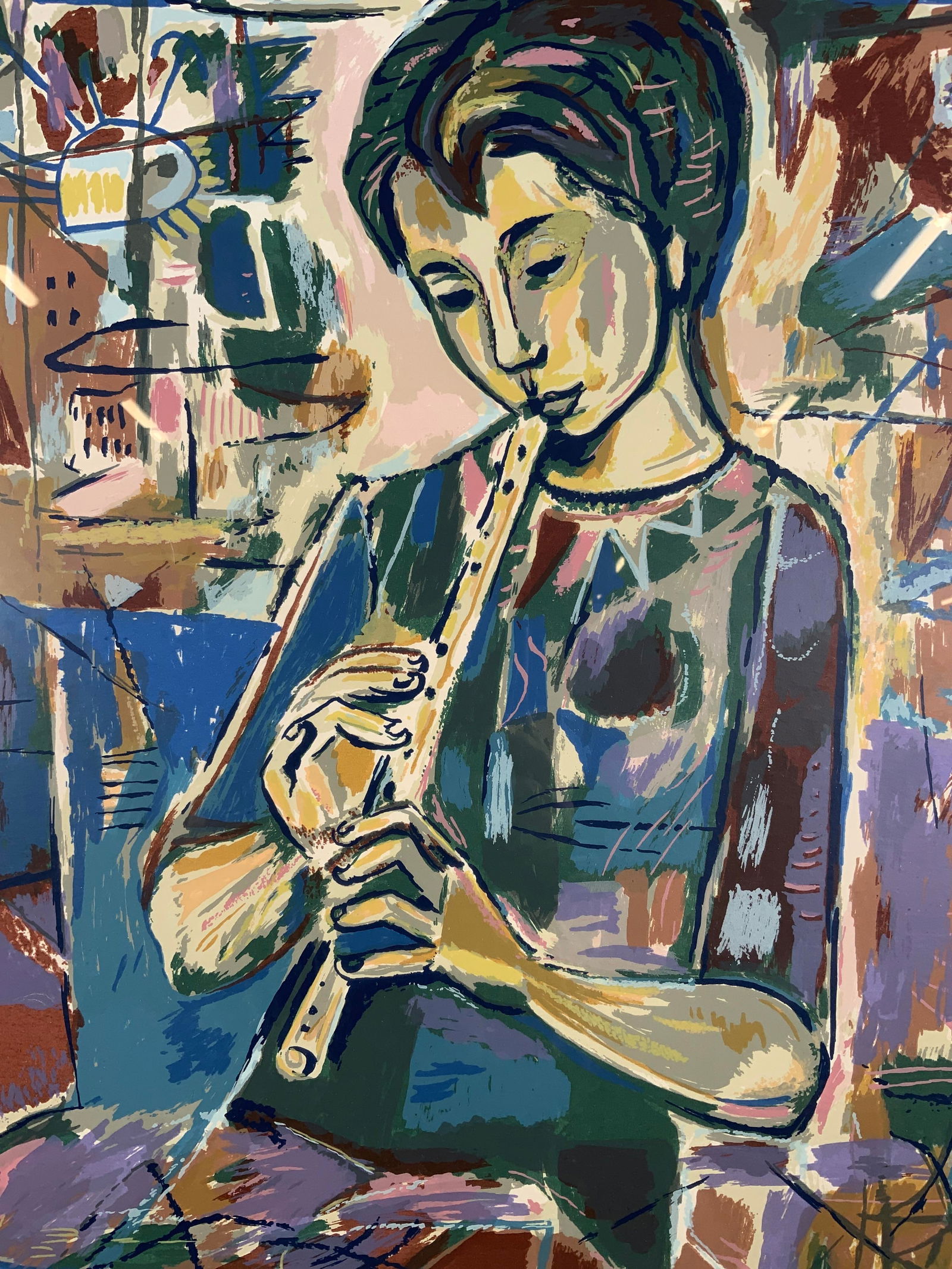 Irving Amen The Flute Signed Original Serigraph (1 of 13)