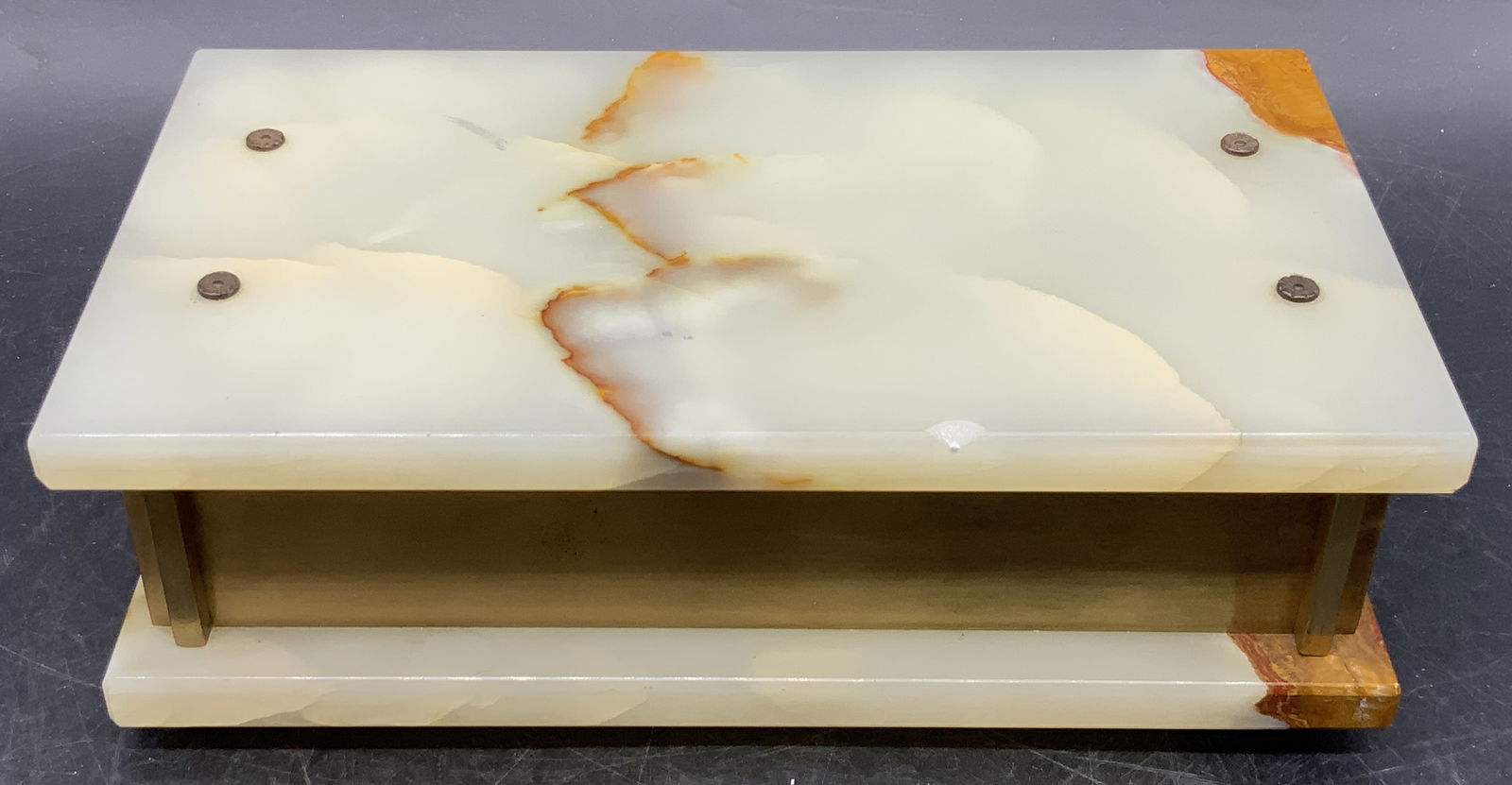 Natural Stone & Brass Hinged Keepsake Box (1 of 10)