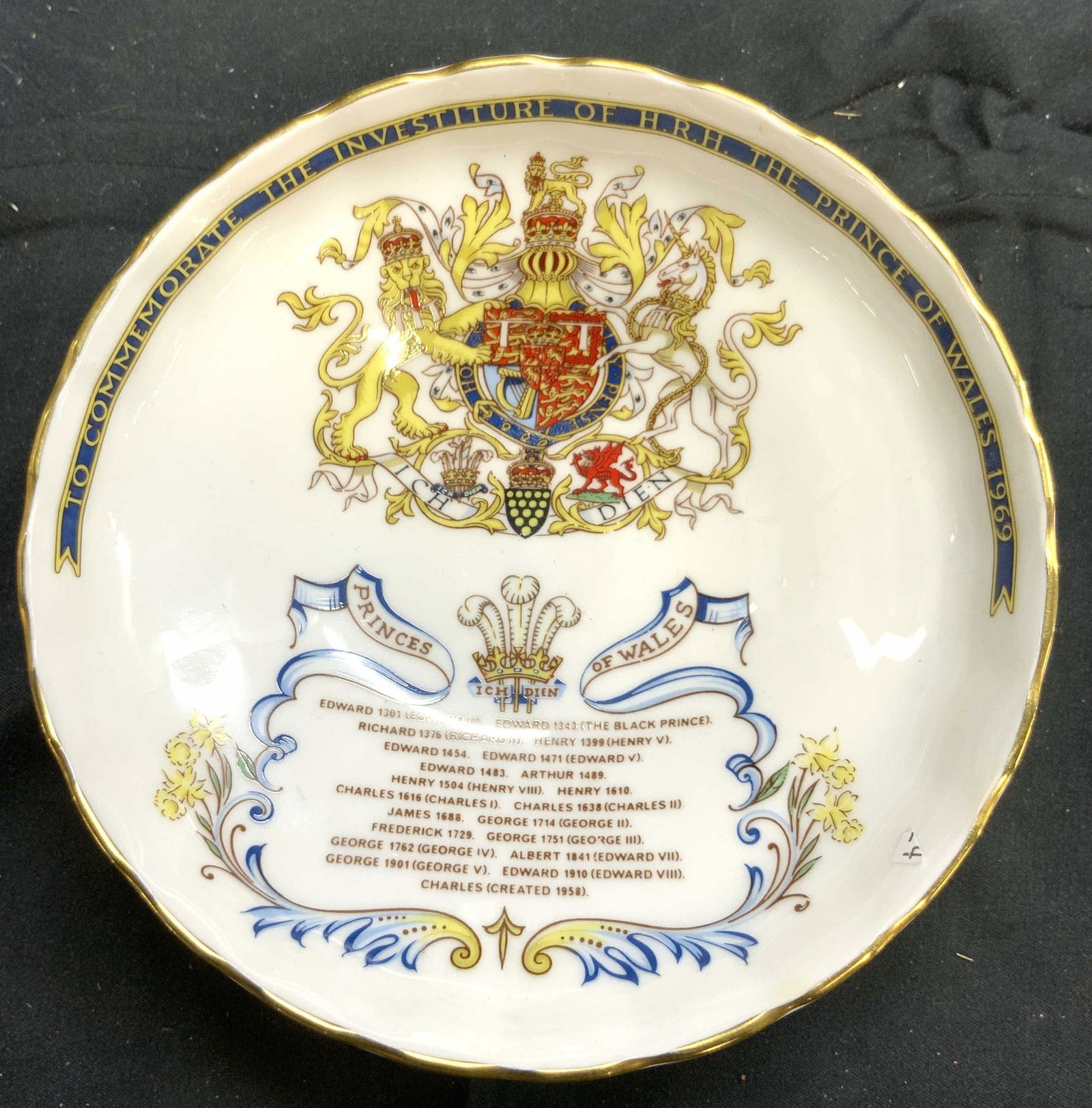 AYNSLEY English Porc Commemorative Dish 1969 (1 of 8)
