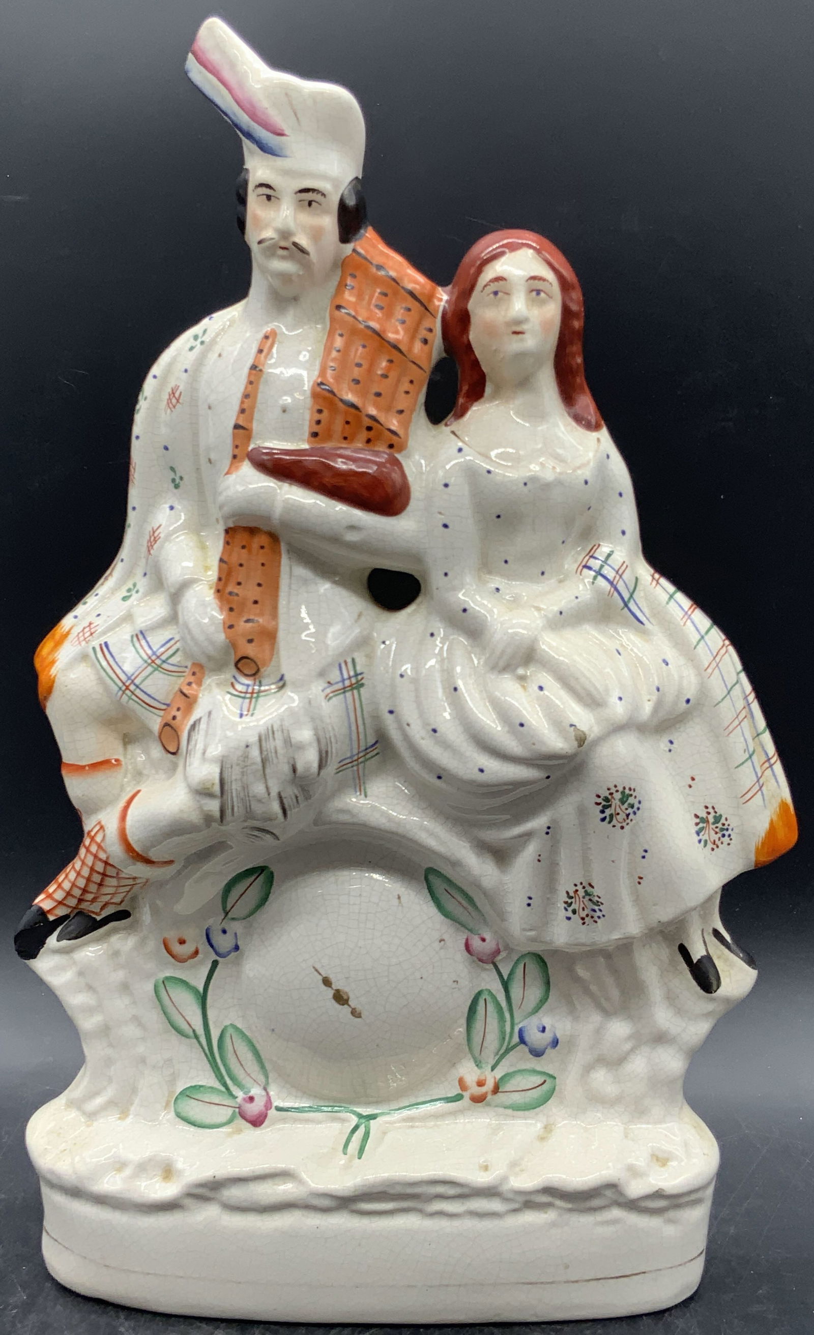 STAFFORDSHIRE Antique Porcelain Couple Figural (1 of 11)