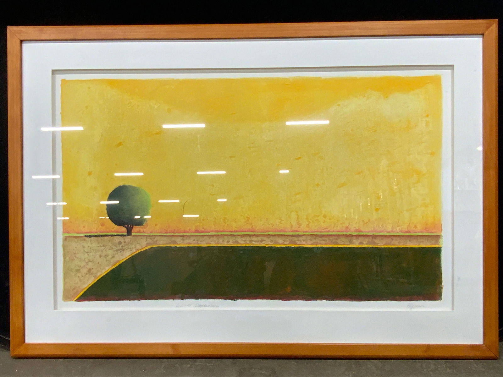 Large Framed Light Descending Oil Pastel Art (1 of 11)