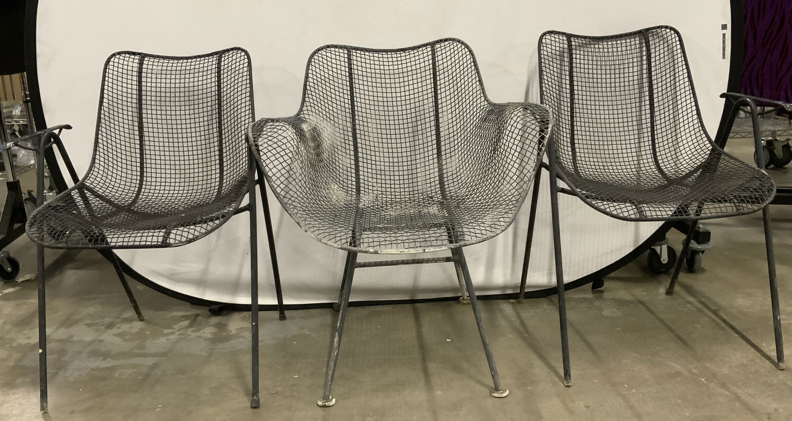 Set 3 RUSSELL WOODARD MCM Sculptura Mesh Chairs (1 of 10)