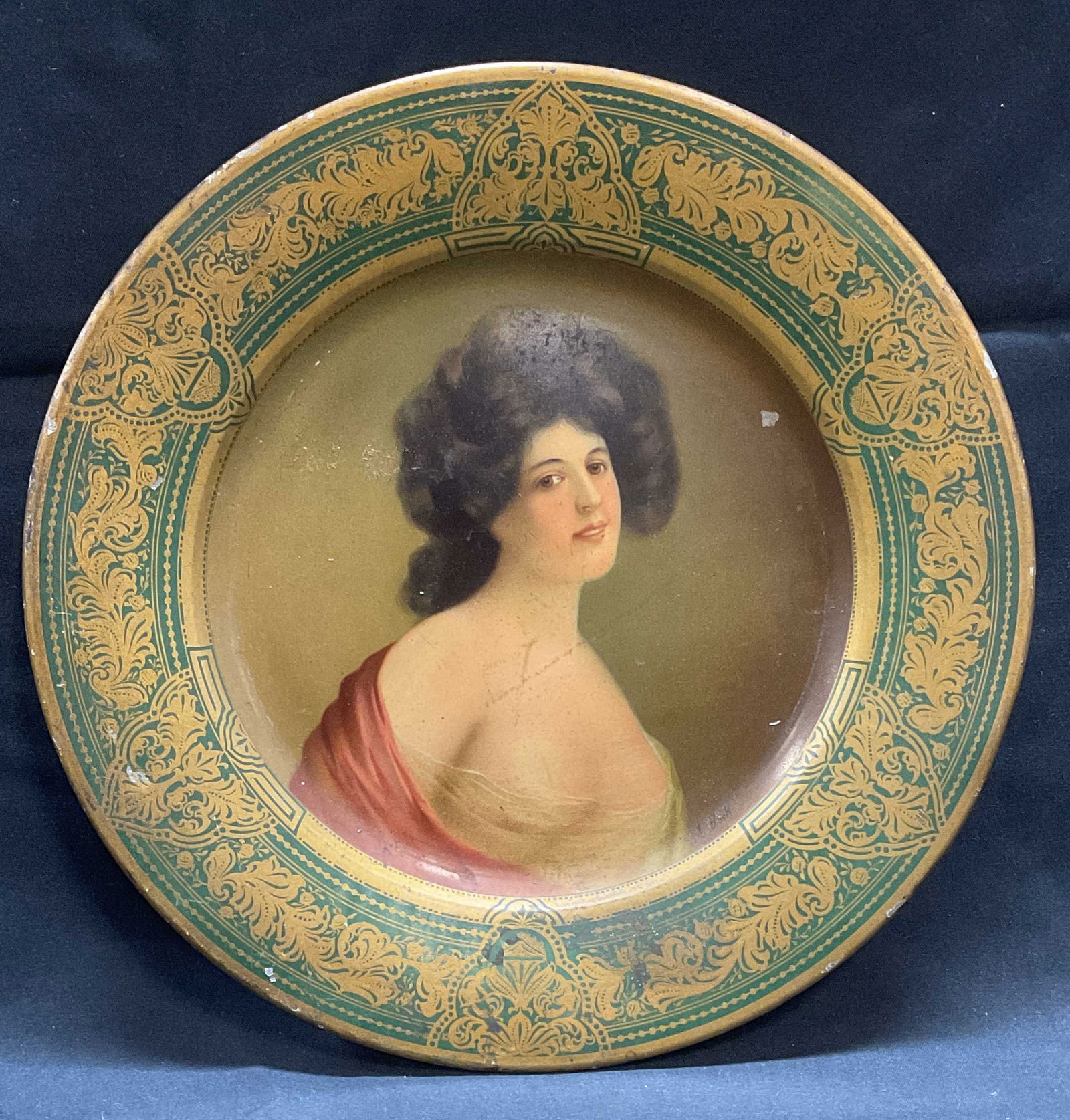 Antique Vienna Art Plate Enamel Portrait Plate (1 of 6)