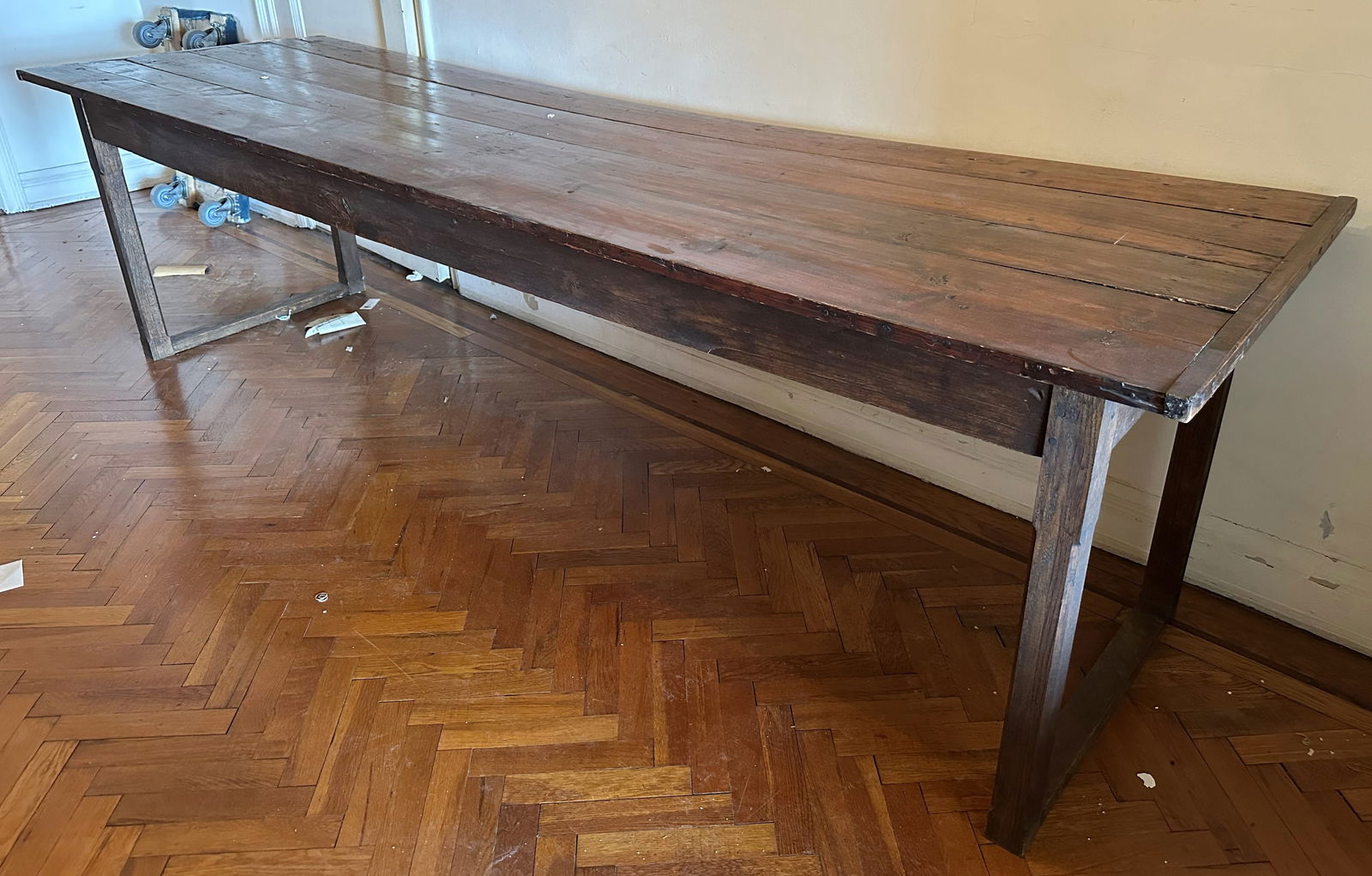 Antique XL Hand Constructed Farm Table England (1 of 20)