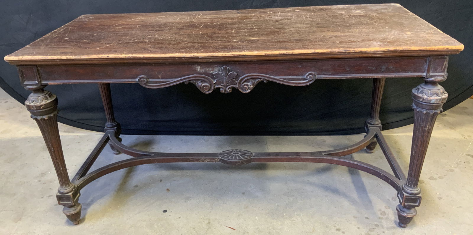 Neo-Renaissance Style Carved Wood Coffee Table (1 of 9)